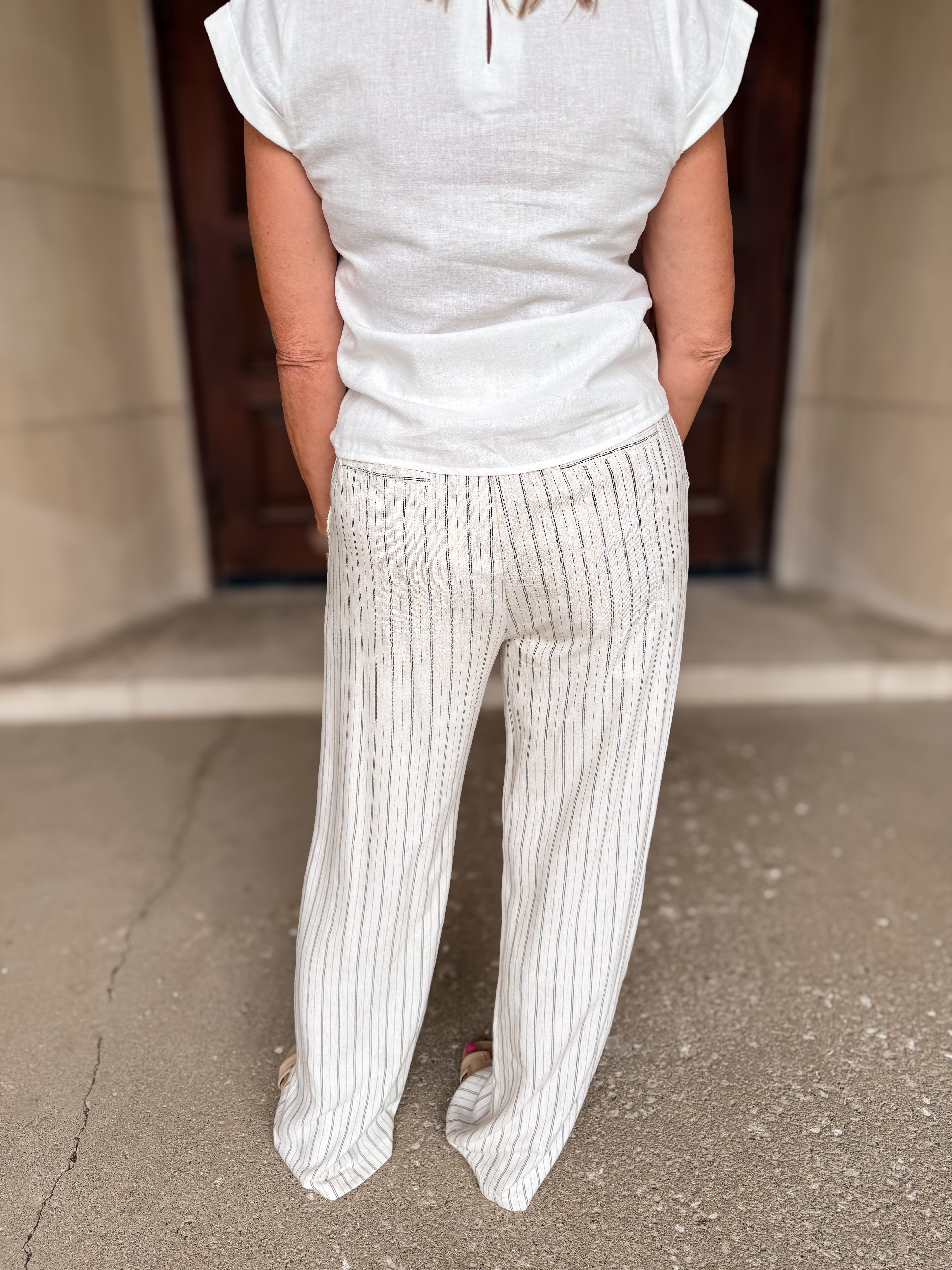 Quincy Striped Linen Pants FINAL SALE
