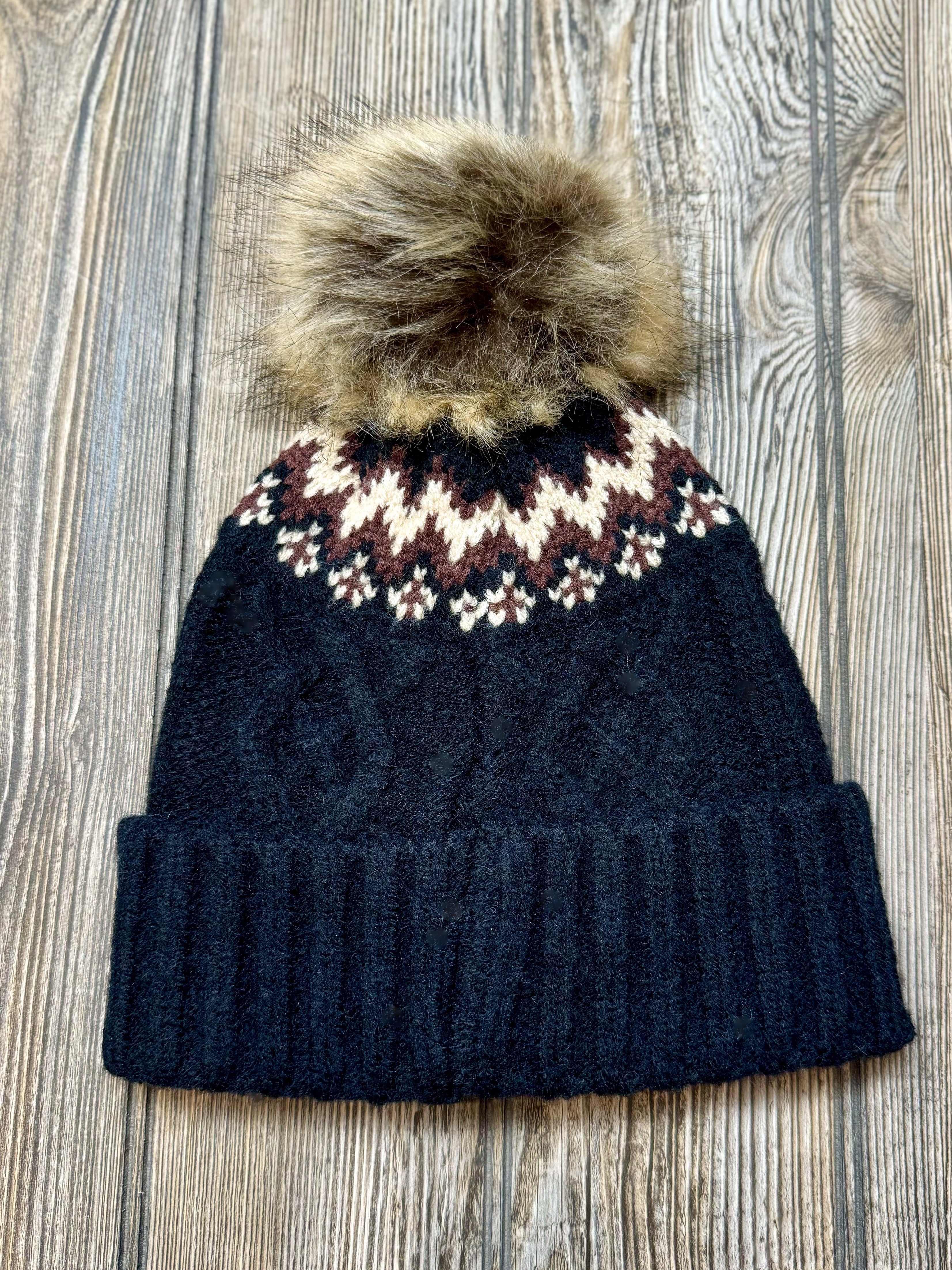 Chevron Cable Knit Hat