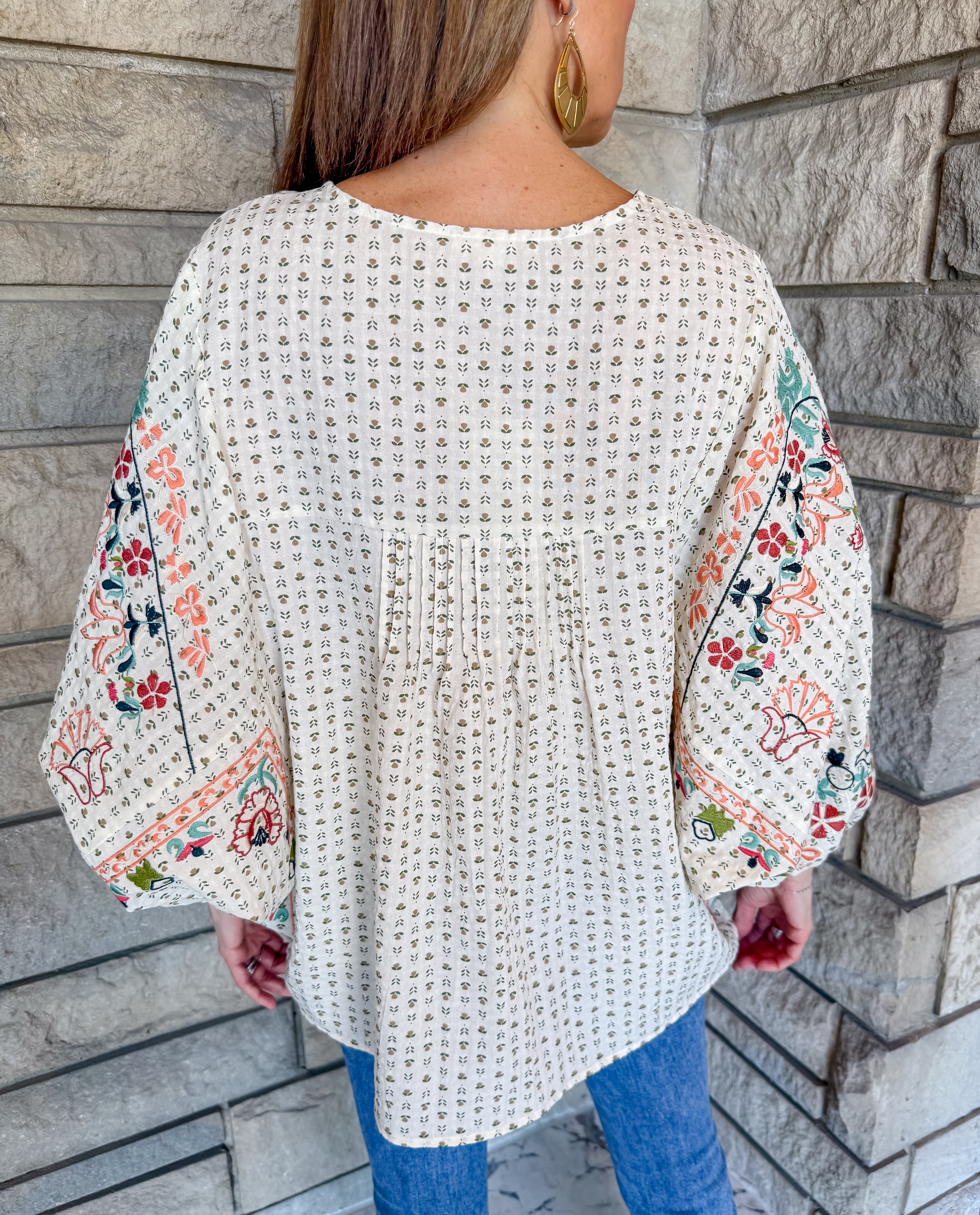 Sable Embroidered Boho Top