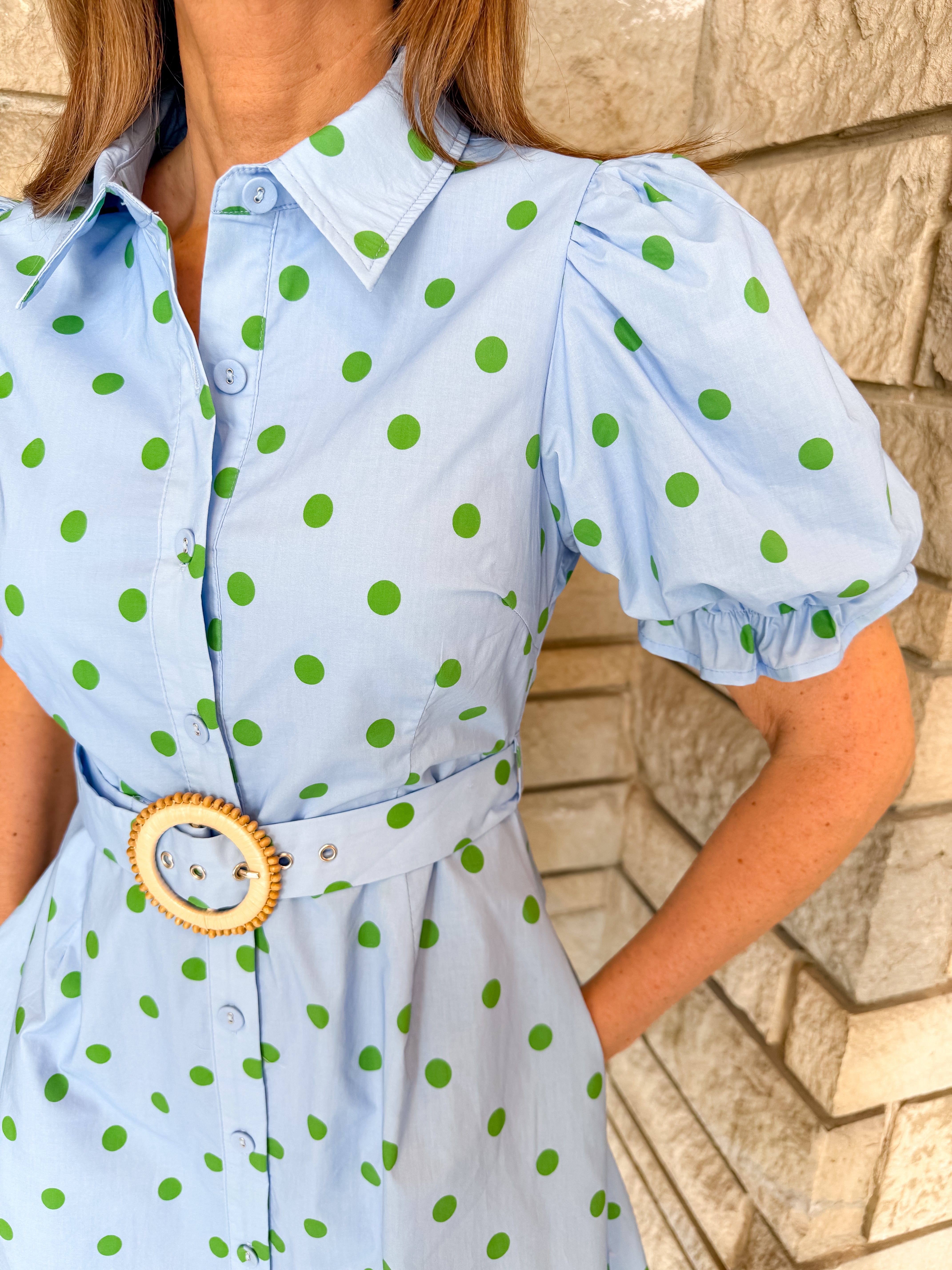 Matilda Polka Dot Belted Dress