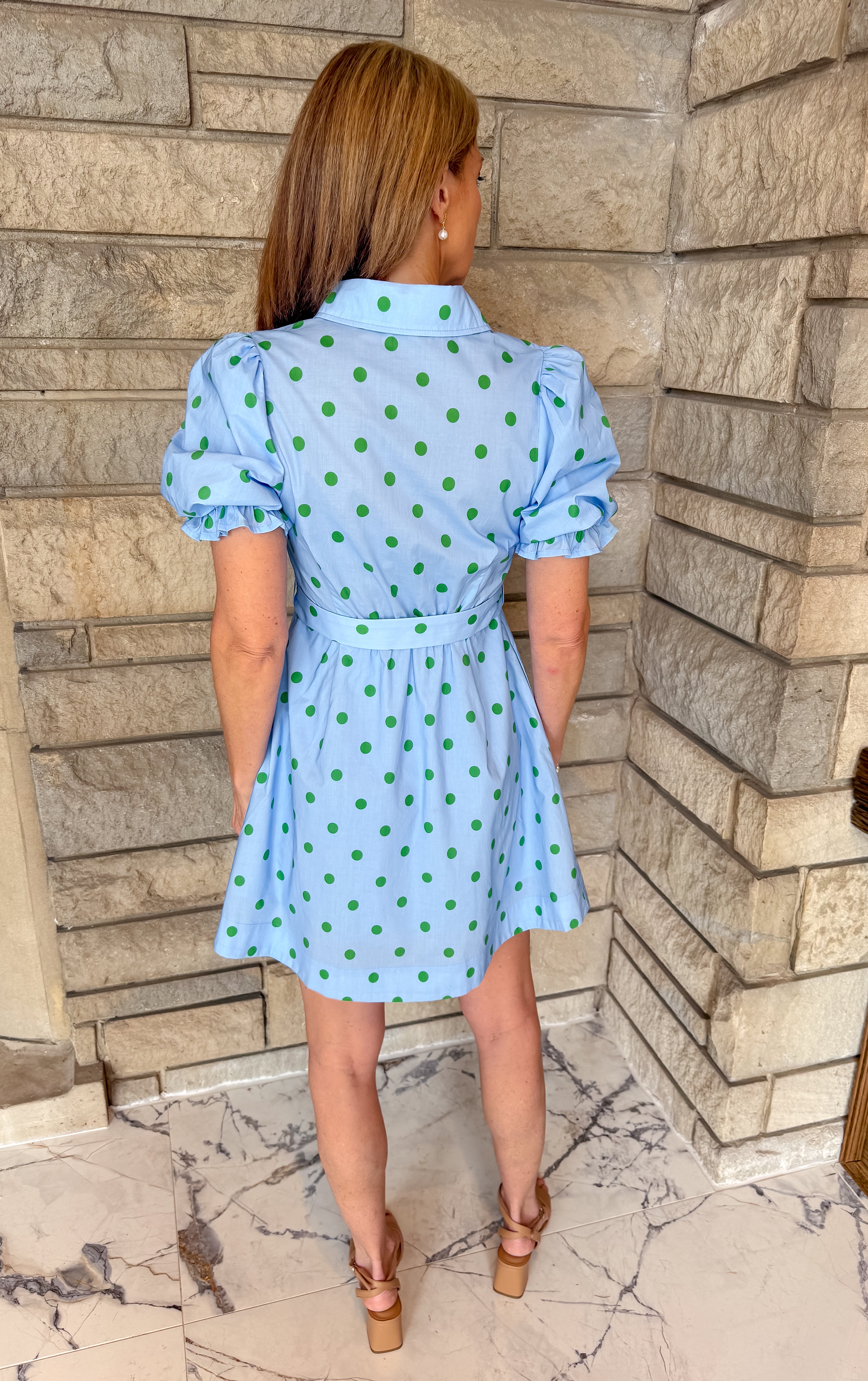 Matilda Polka Dot Belted Dress