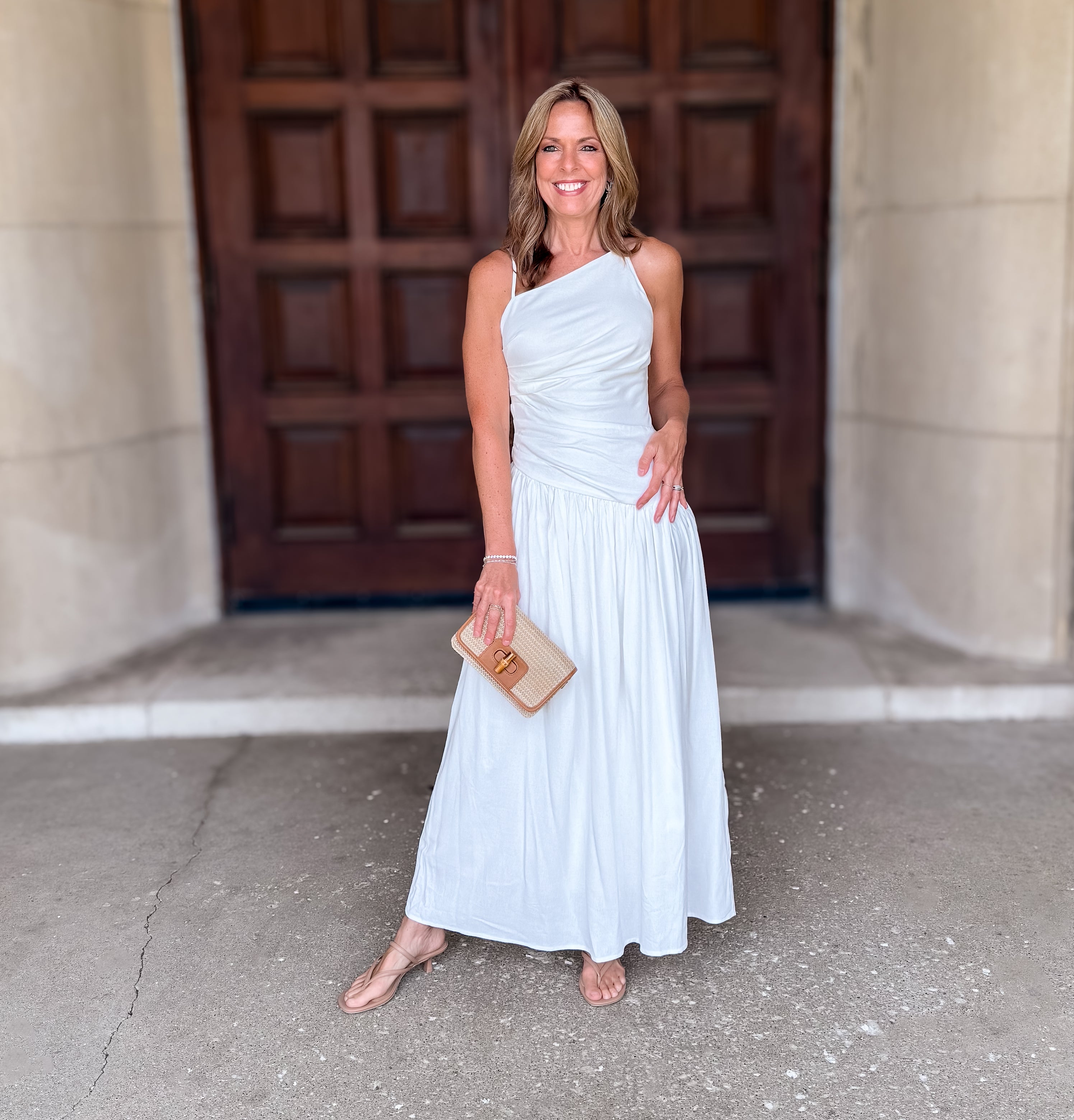 Bennett Asymmetrical Ruched Dress FINAL SALE