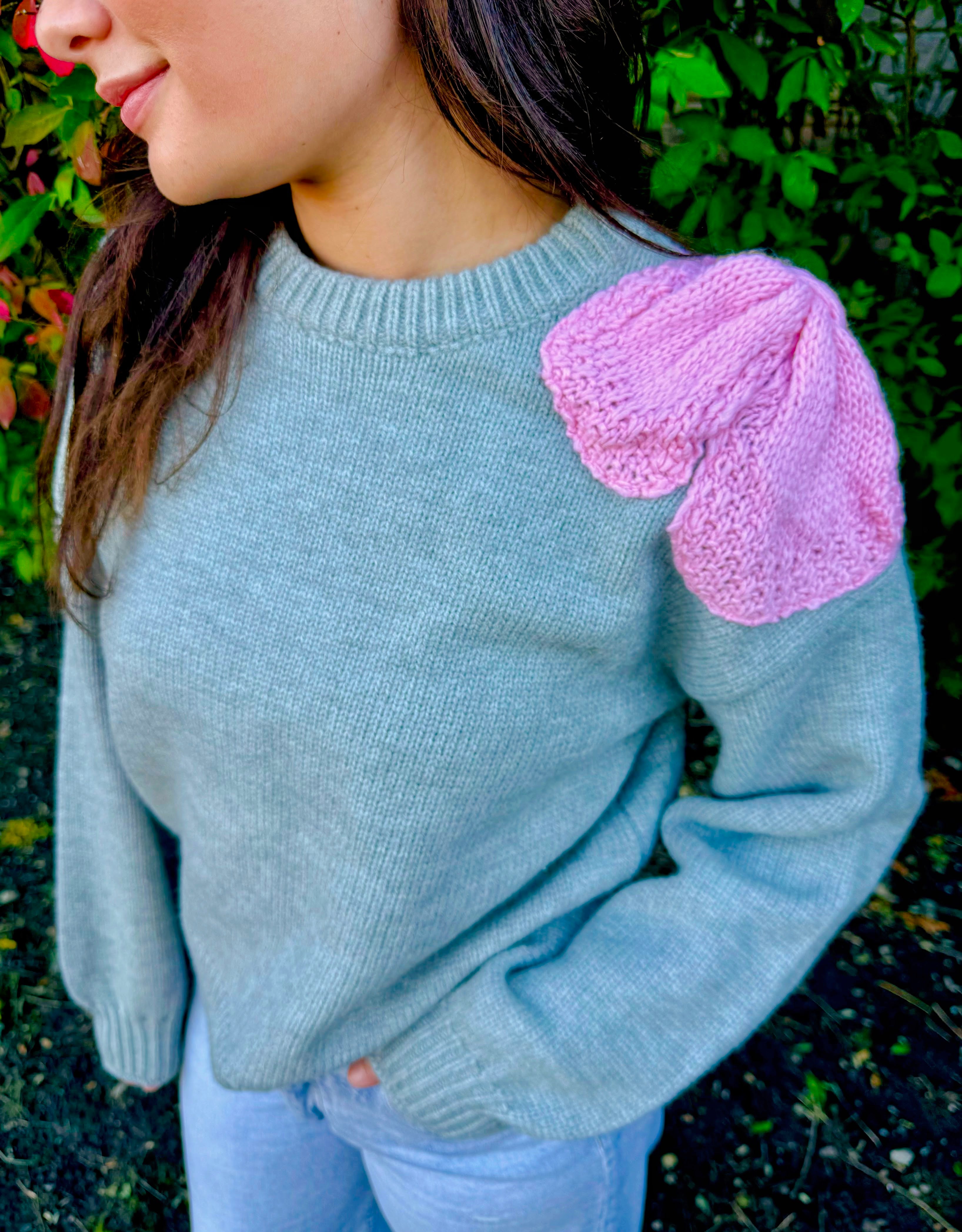 Leia Shoulder Bow Sweater