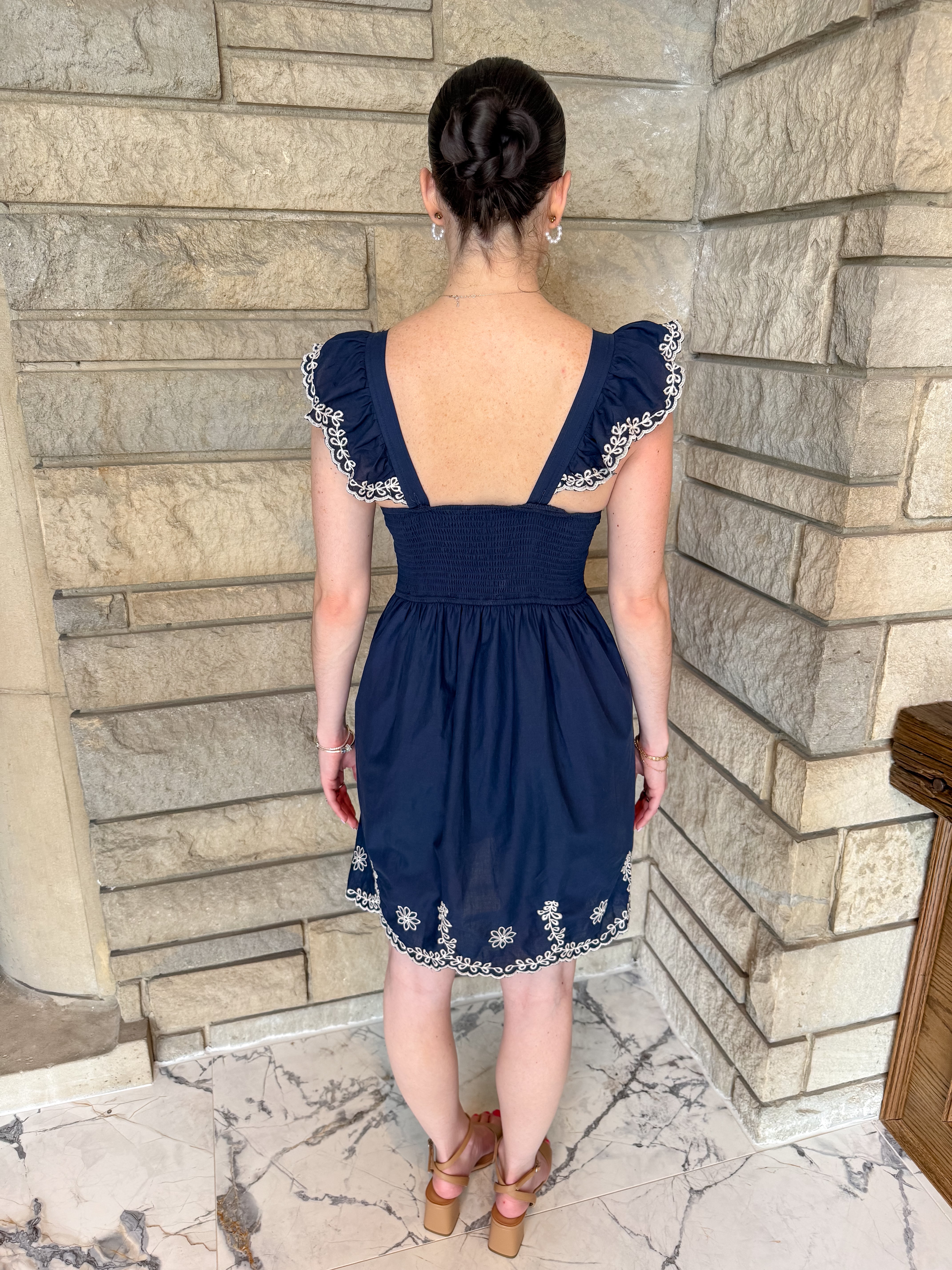 Madelyn Embroidered Fit and Flare Dress