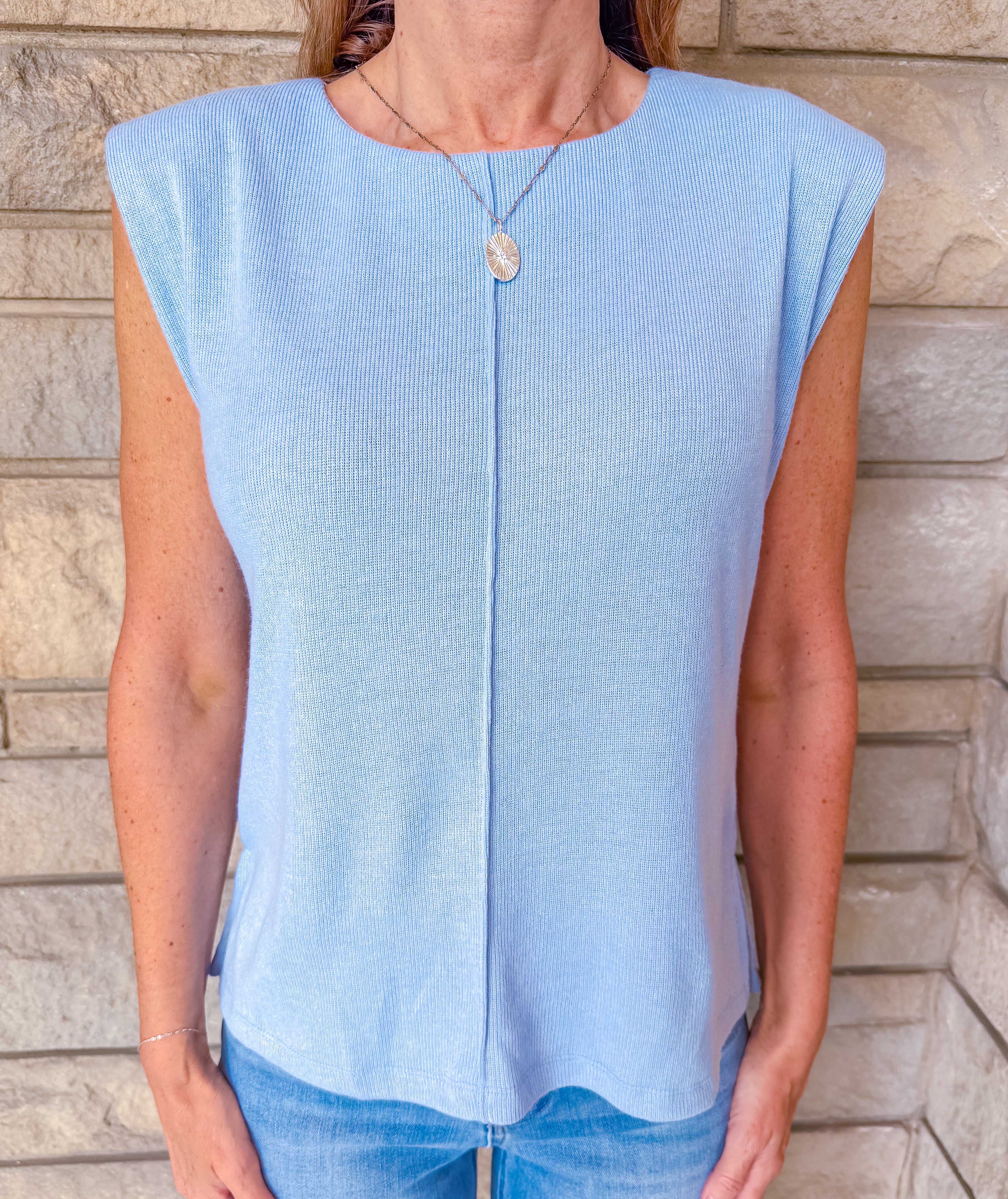Priscilla Sleeveless Knit Sweater