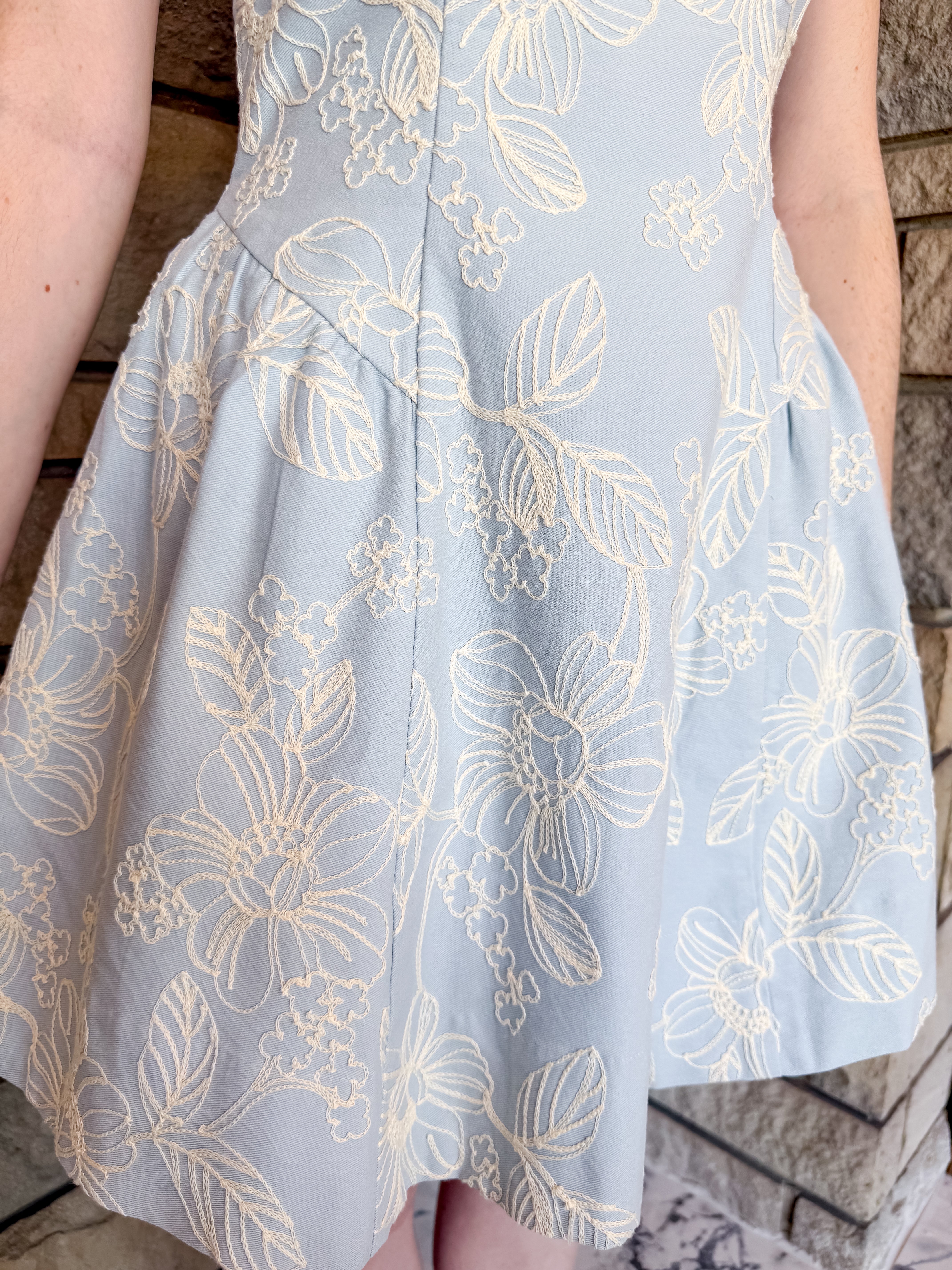 Edie Embroidered Flare Dress