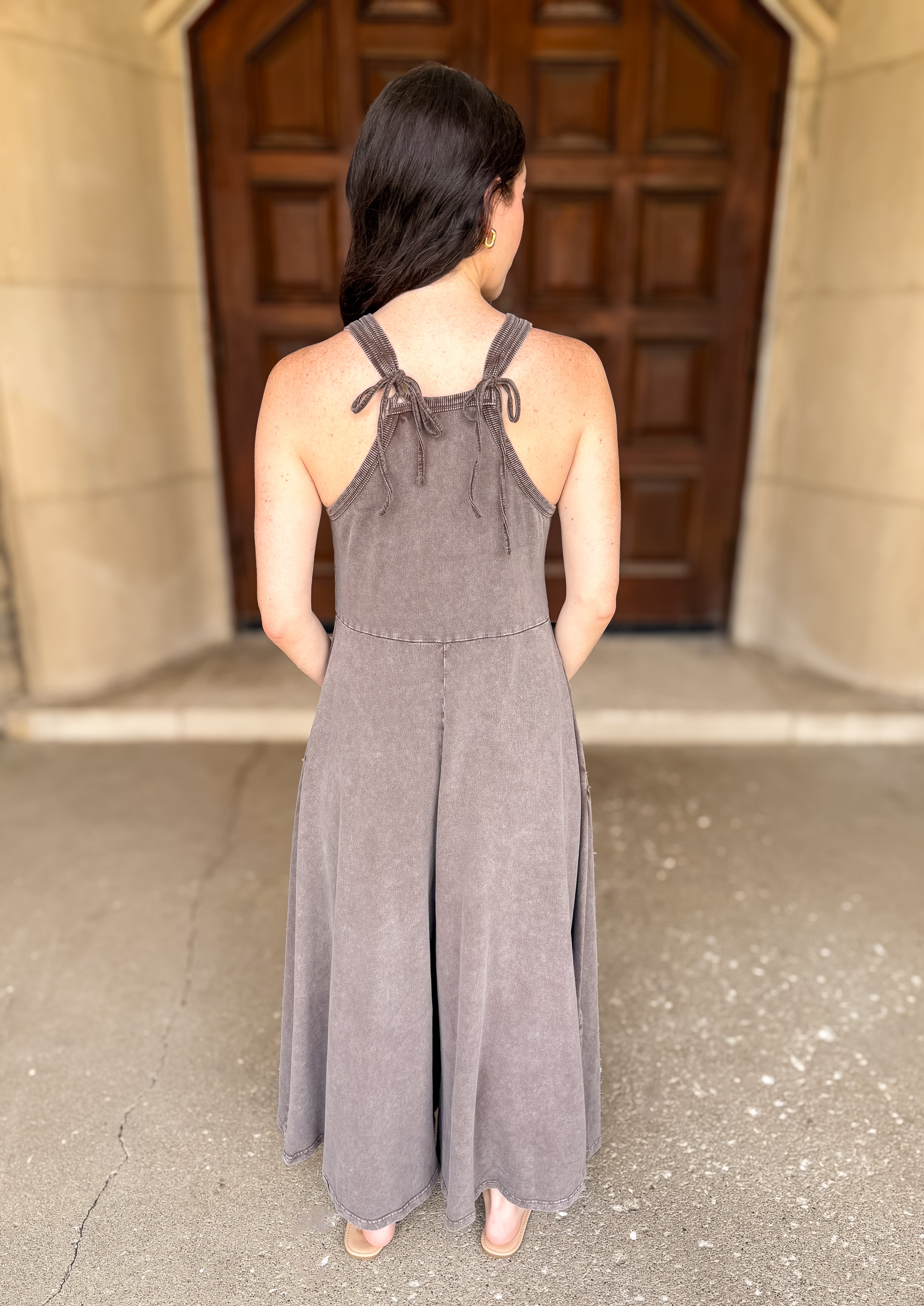 Piper Button Front Wide Leg Jumpsuit