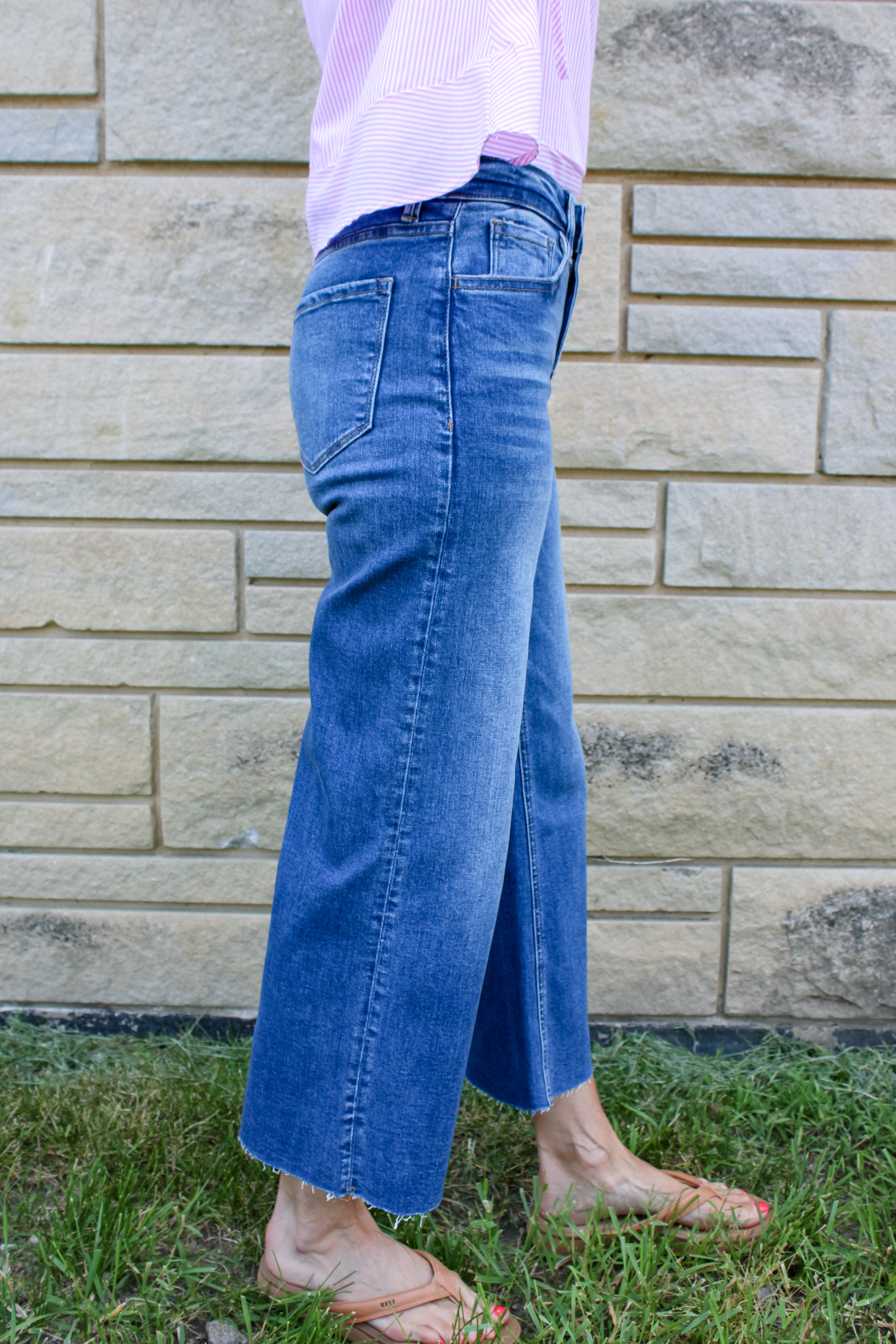 Olivia High Rise Wide Crop Jeans