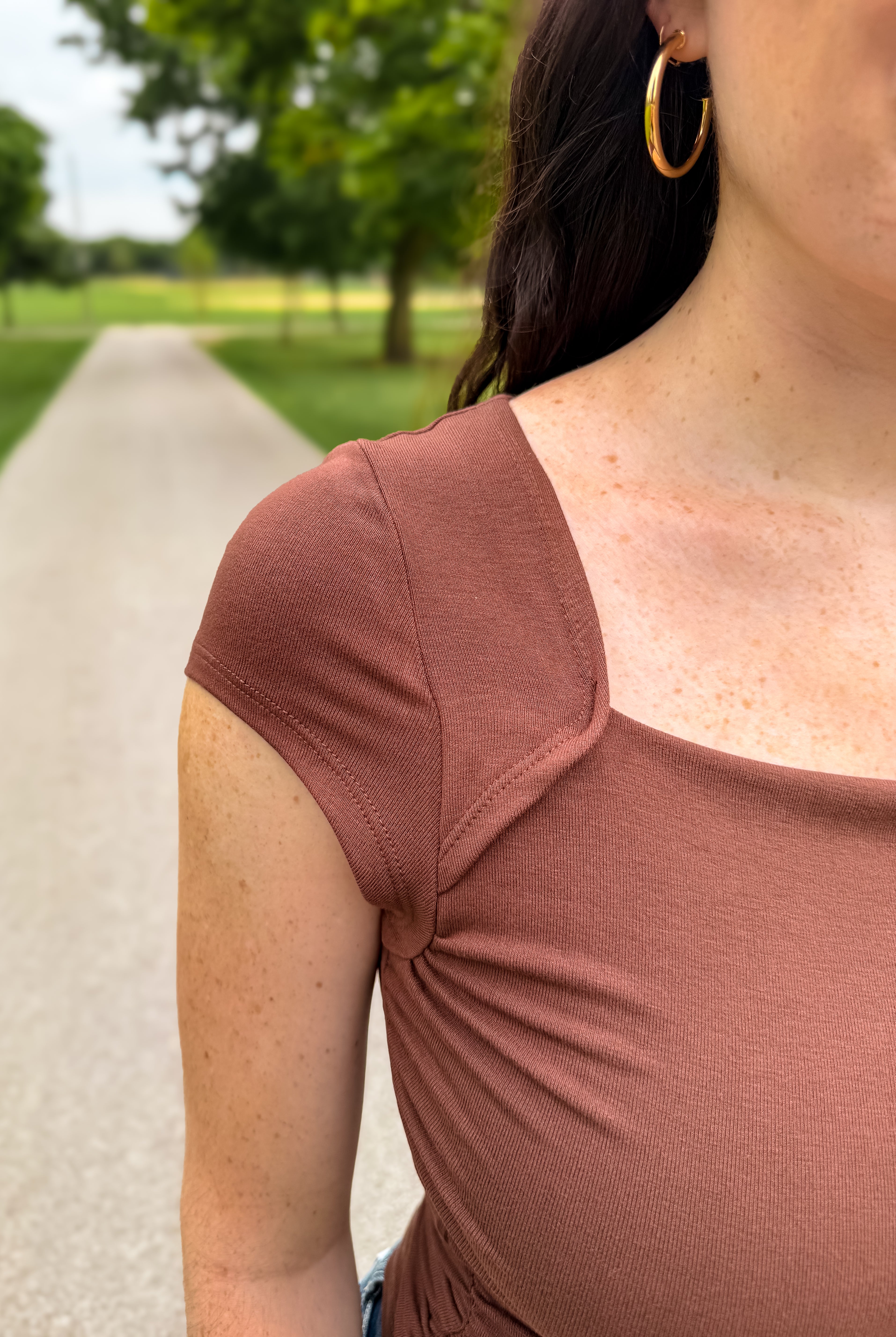 Ryleigh Square Neck Ruched Top