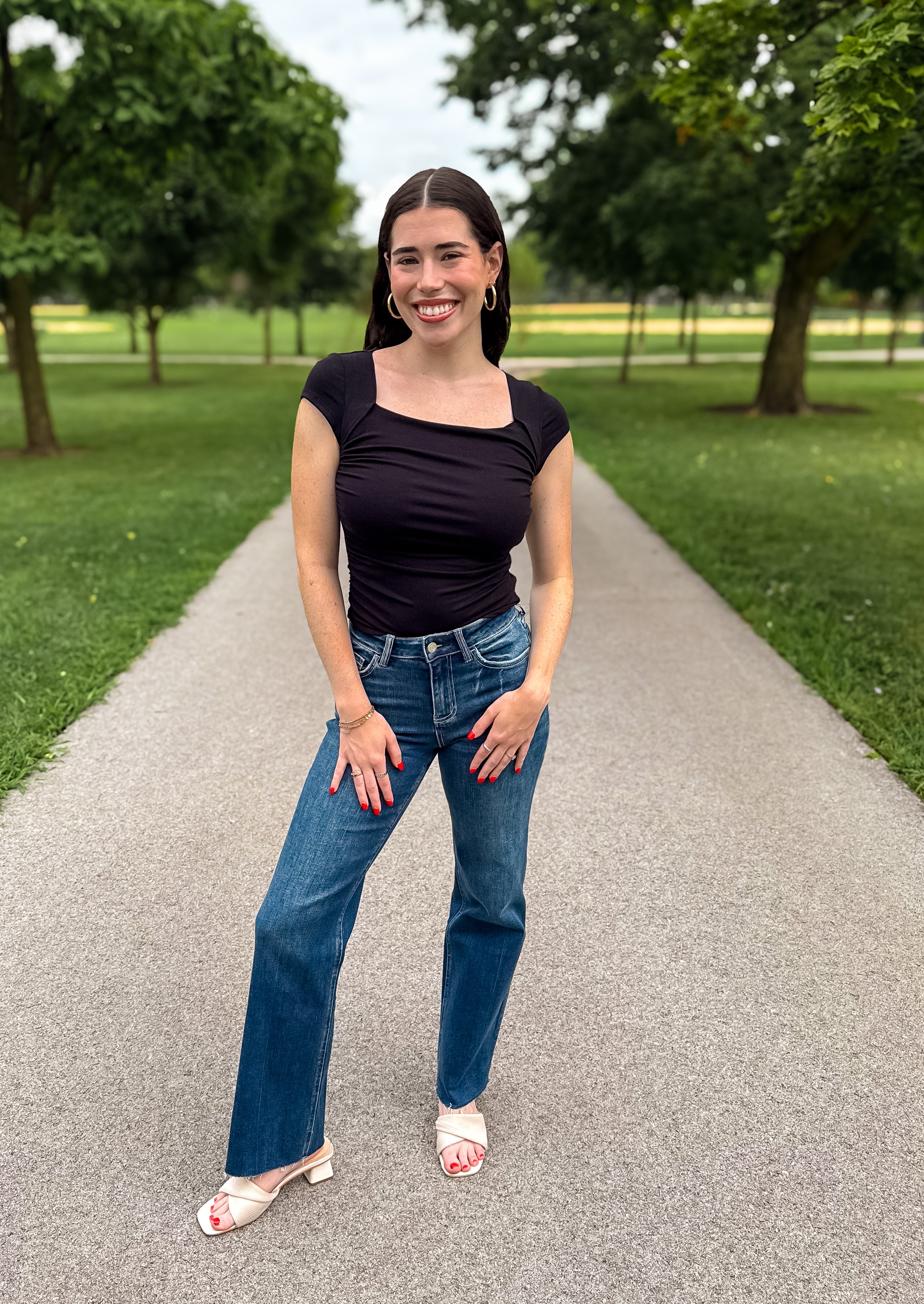 Ryleigh Square Neck Ruched Top