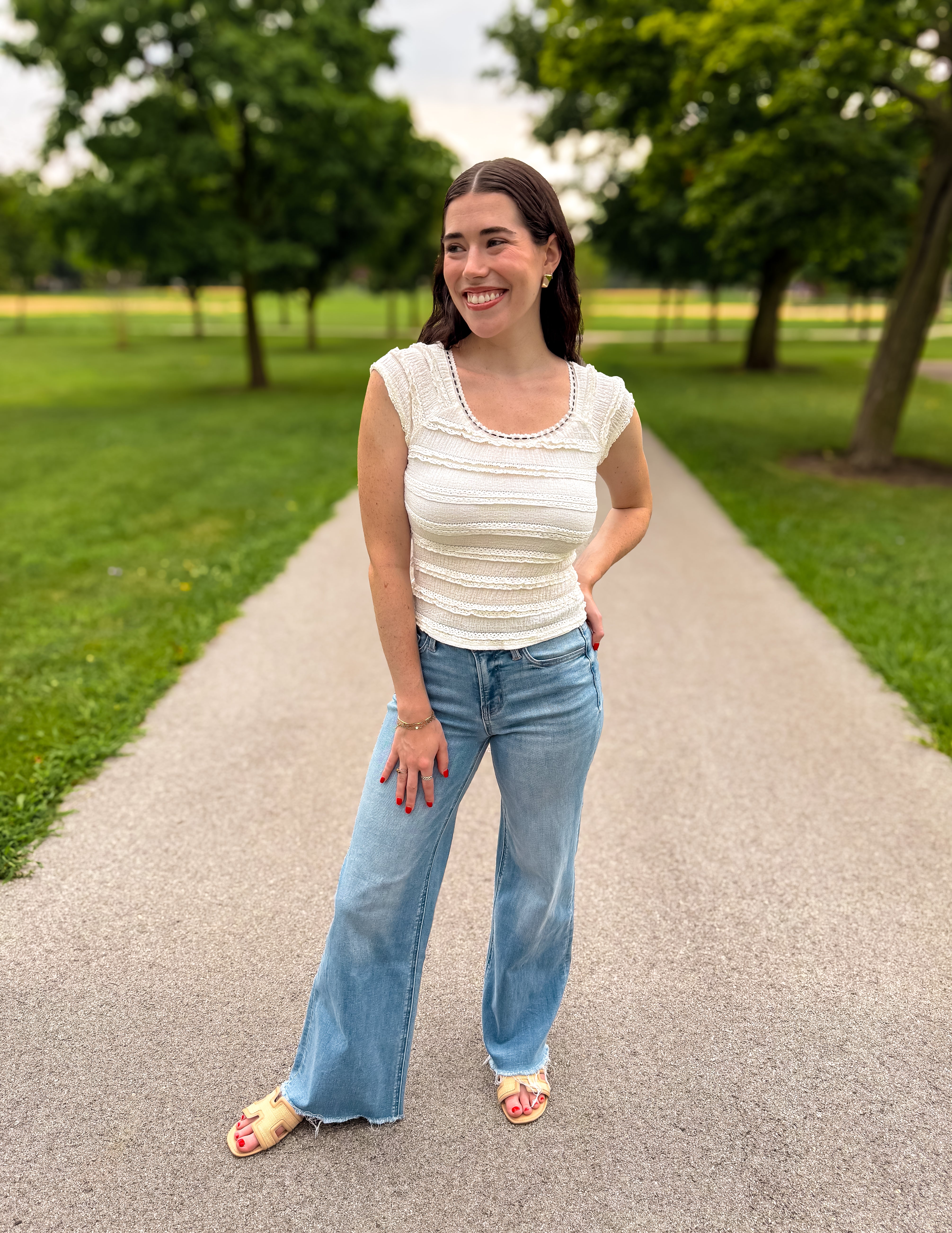 Sawyer Ruffle Lace Tee FINAL SALE