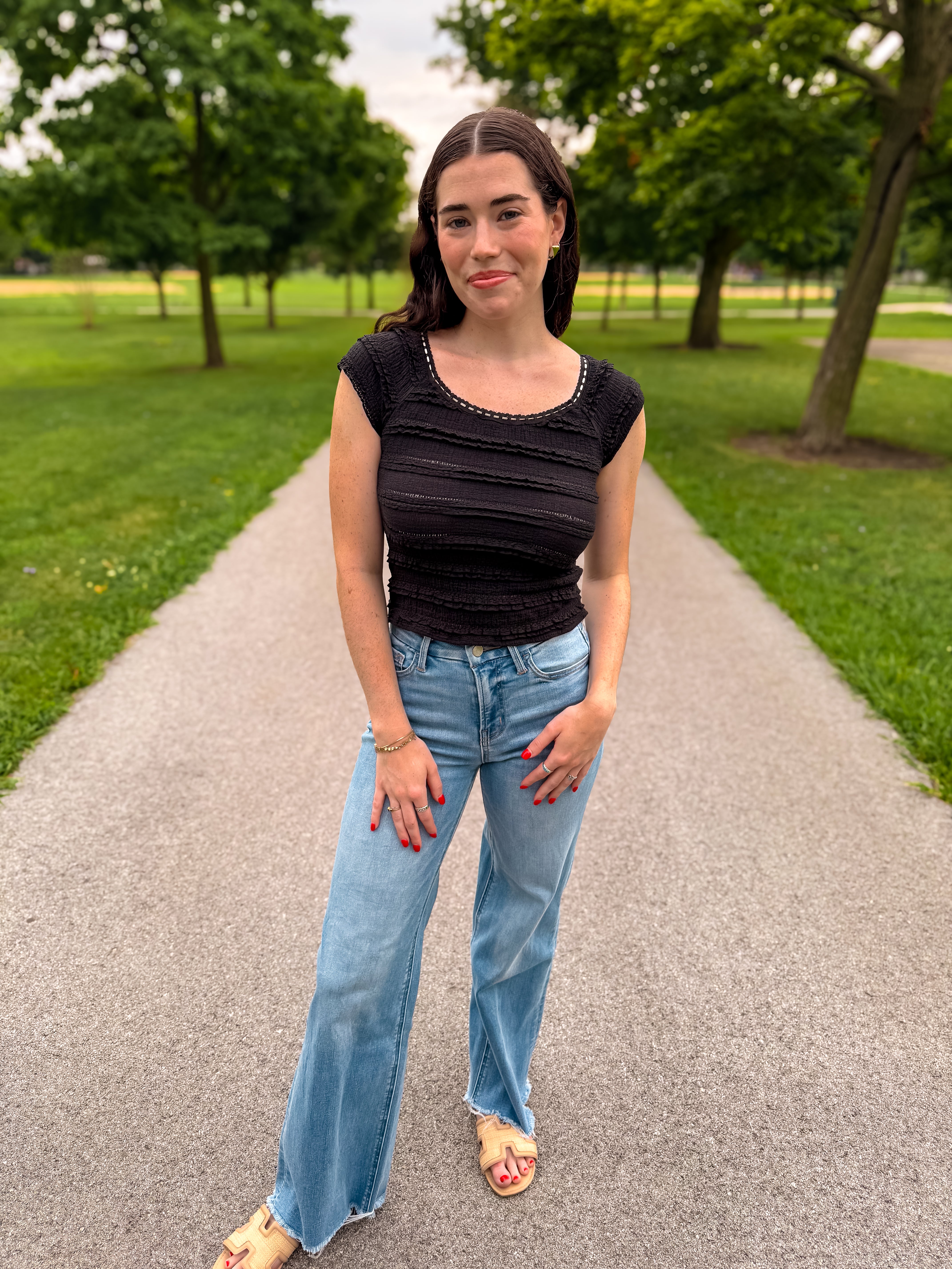 Sawyer Ruffle Lace Tee FINAL SALE