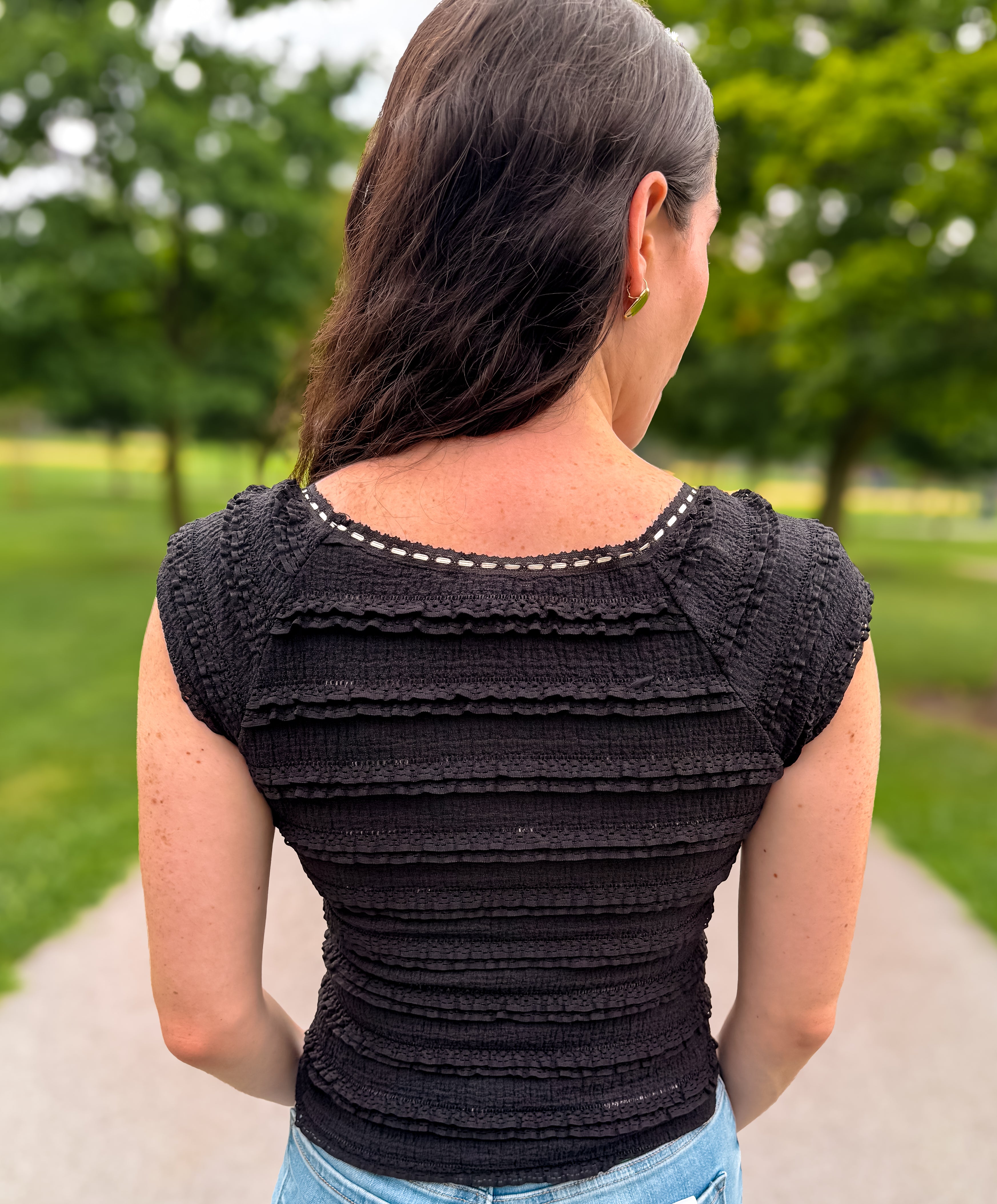 Sawyer Ruffle Lace Tee FINAL SALE