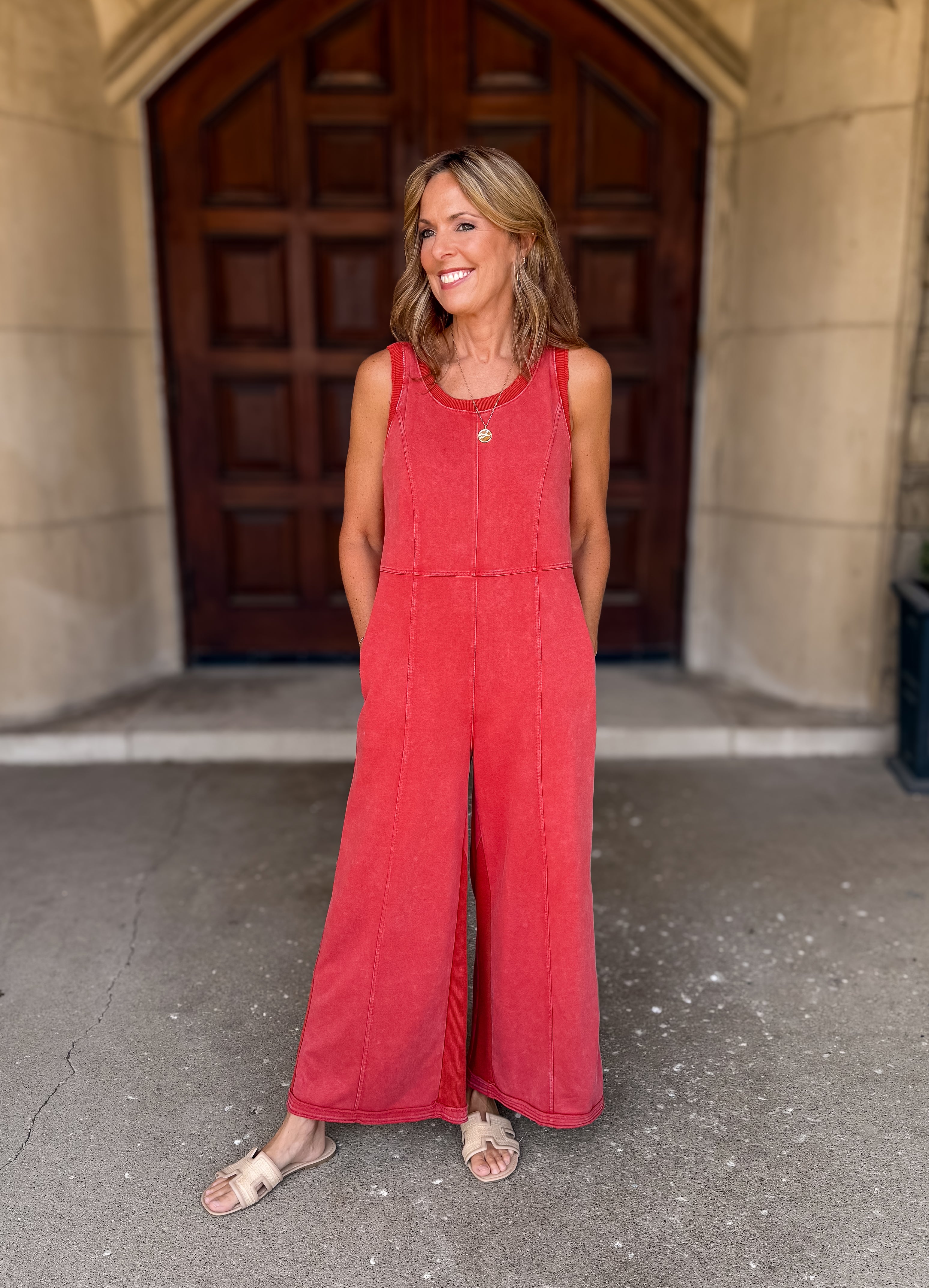 Dayna Washed Terry Tank Jumpsuit FINAL SALE