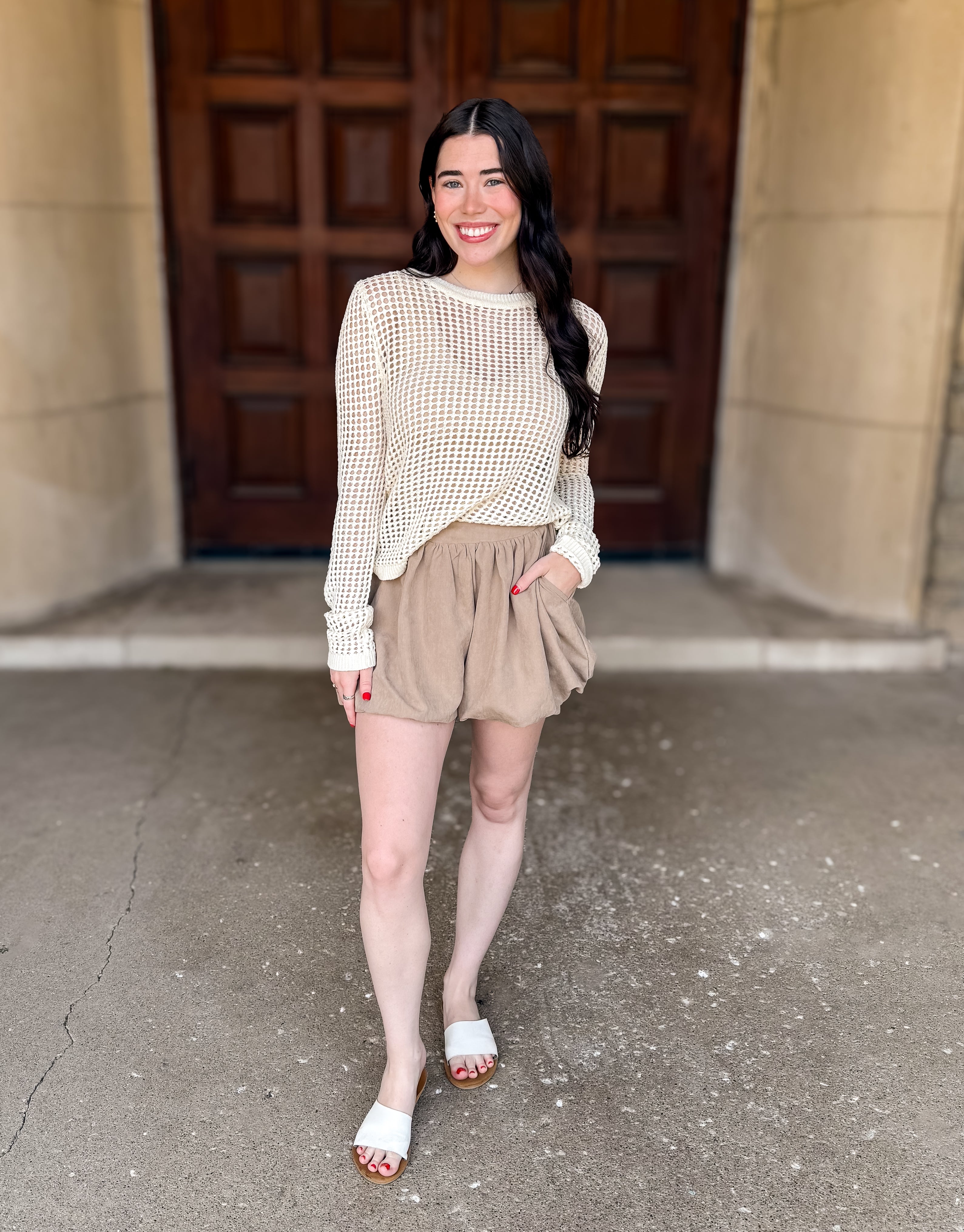 Aniela Bubble Hem Shorts FINAL SALE