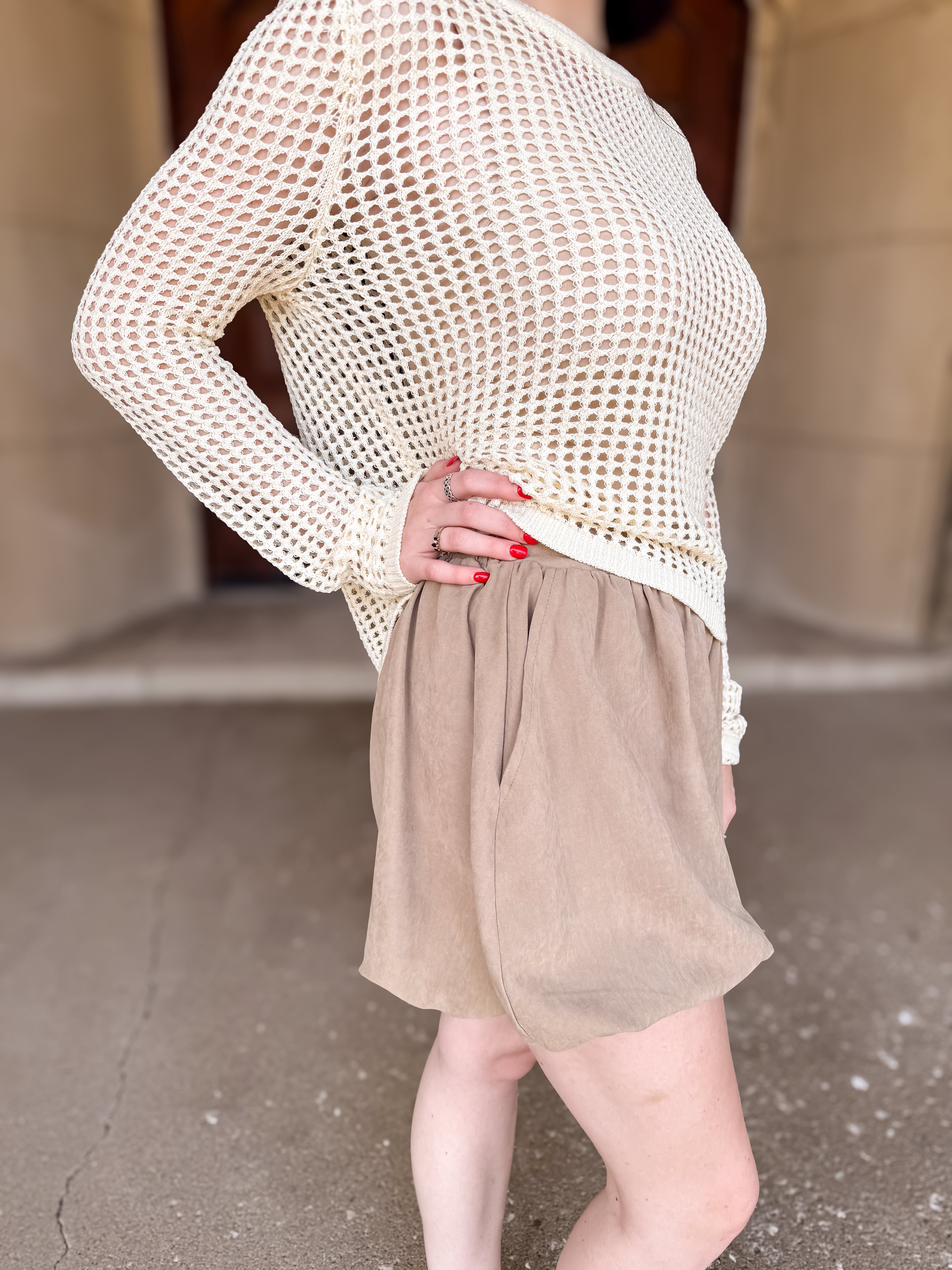 Aniela Bubble Hem Shorts FINAL SALE