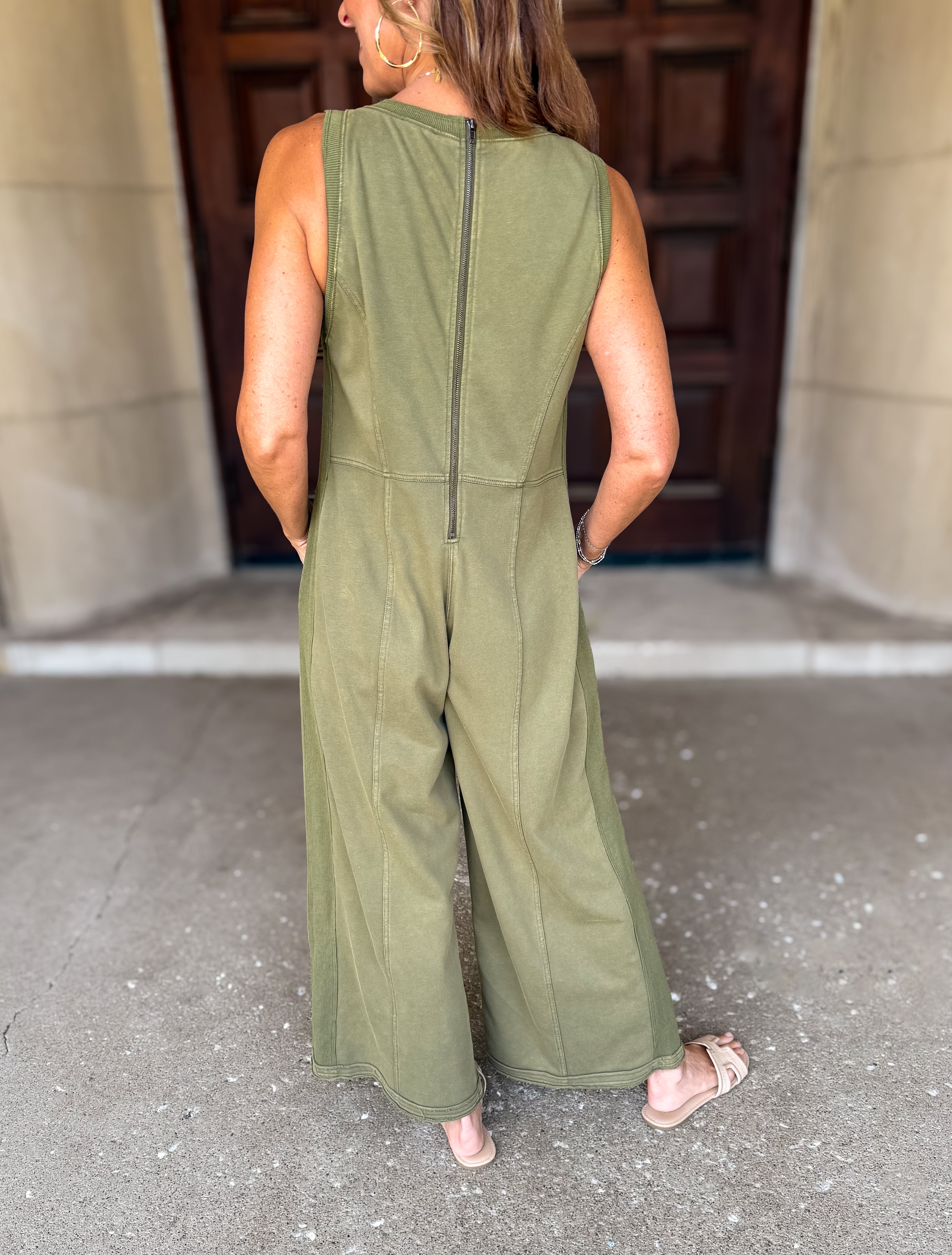 Dayna Washed Terry Tank Jumpsuit FINAL SALE