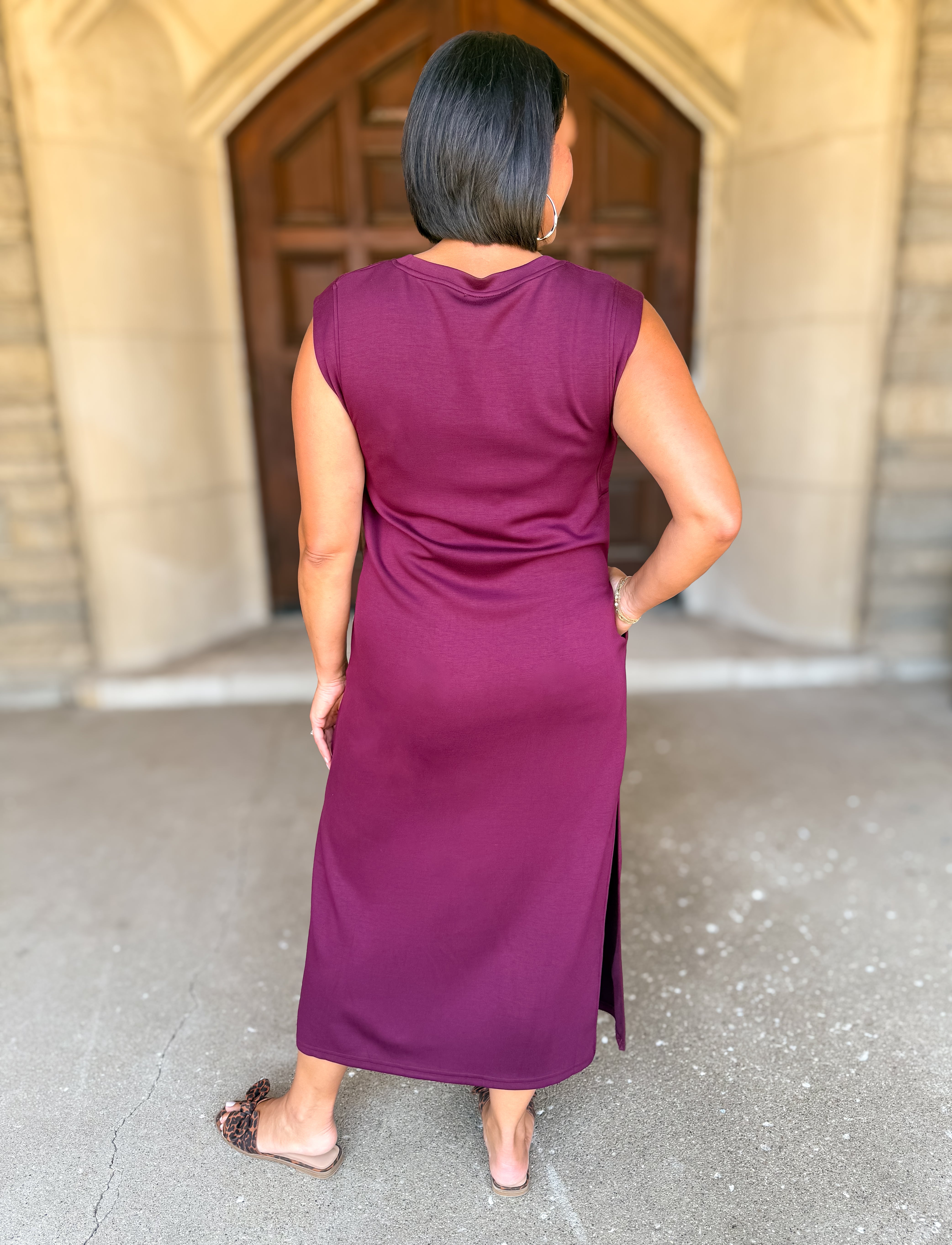 Ryan Cap Sleeve Jersey Dress FINAL SALE