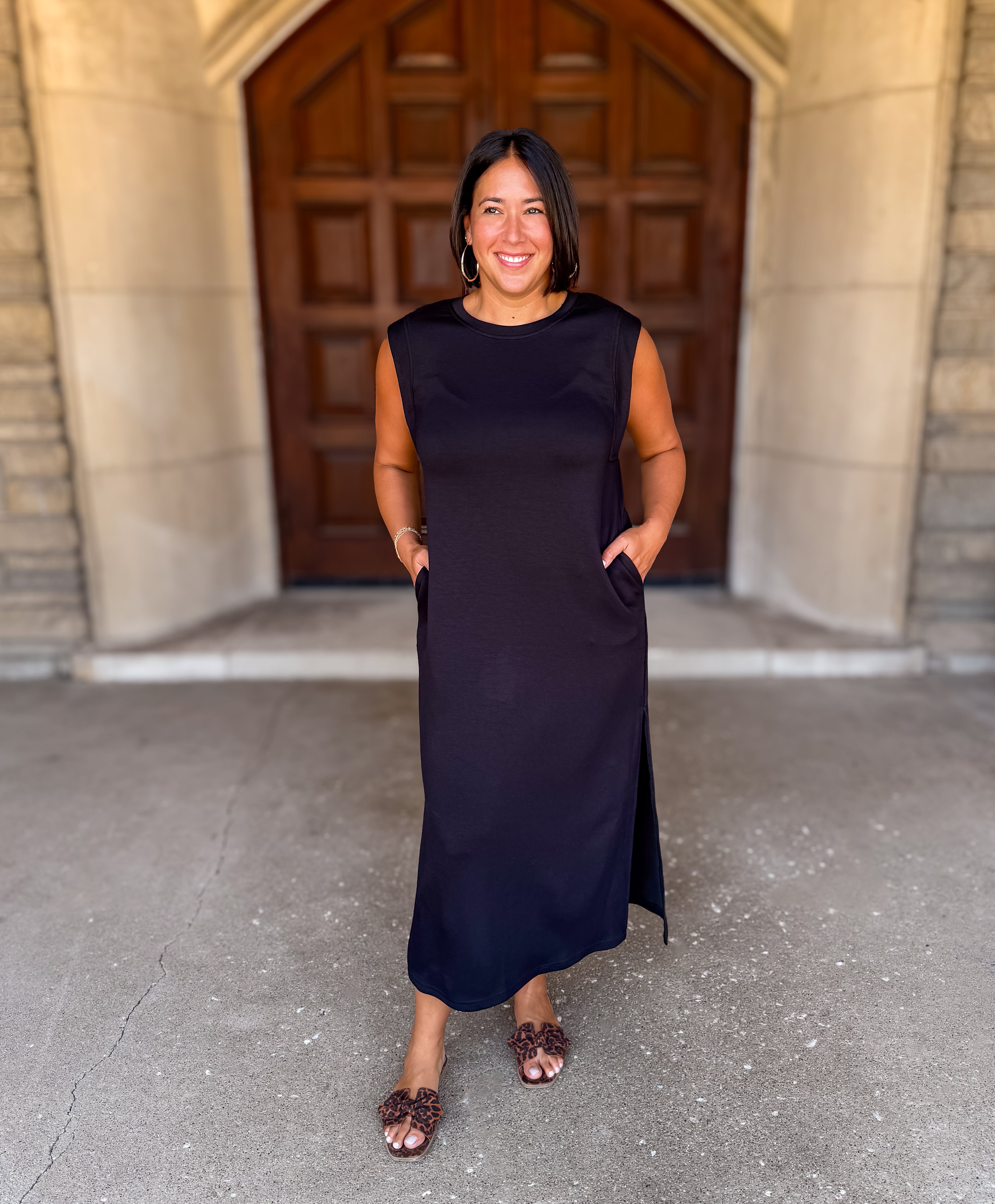 Ryan Cap Sleeve Jersey Dress FINAL SALE