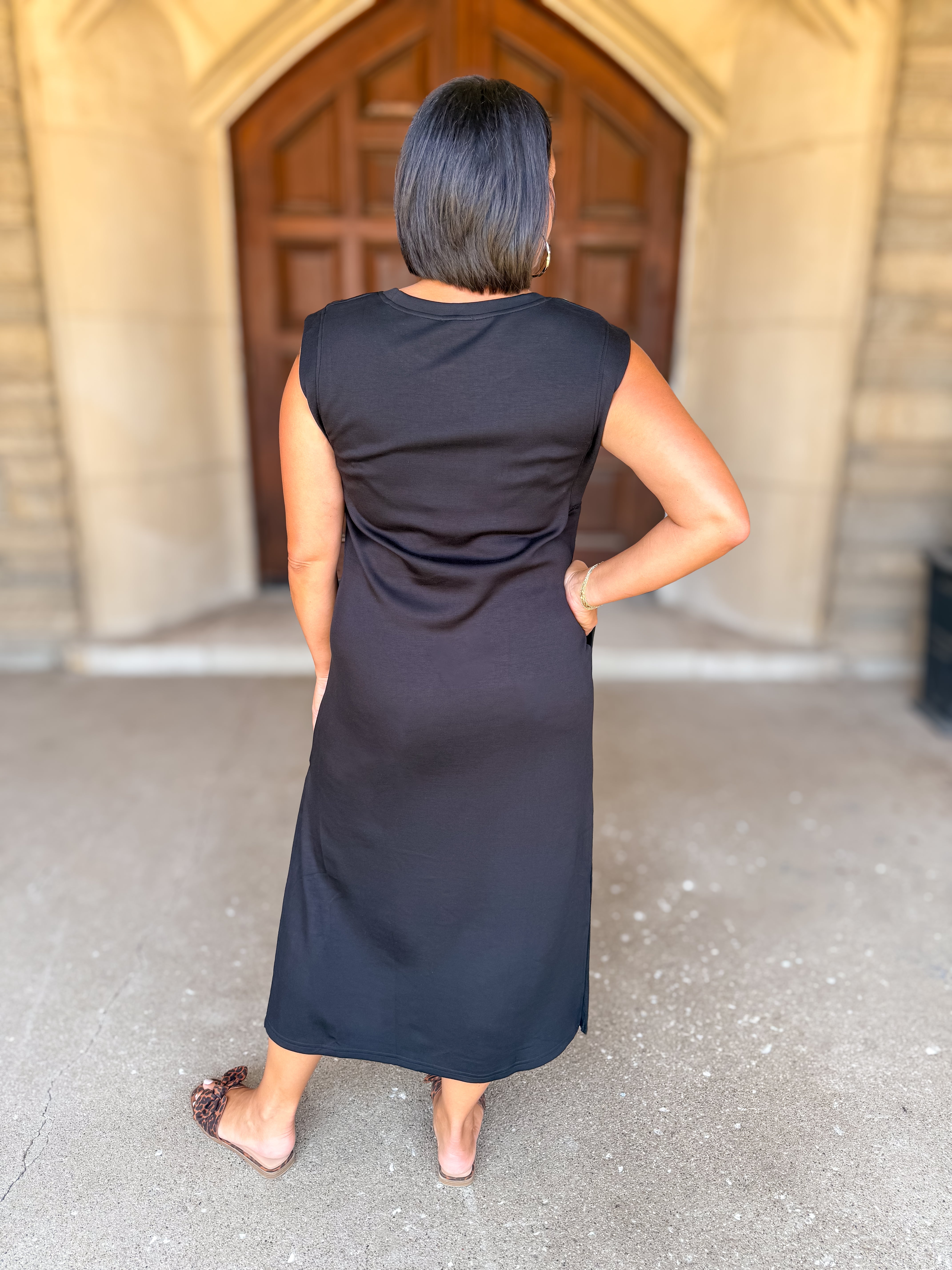 Ryan Cap Sleeve Jersey Dress FINAL SALE