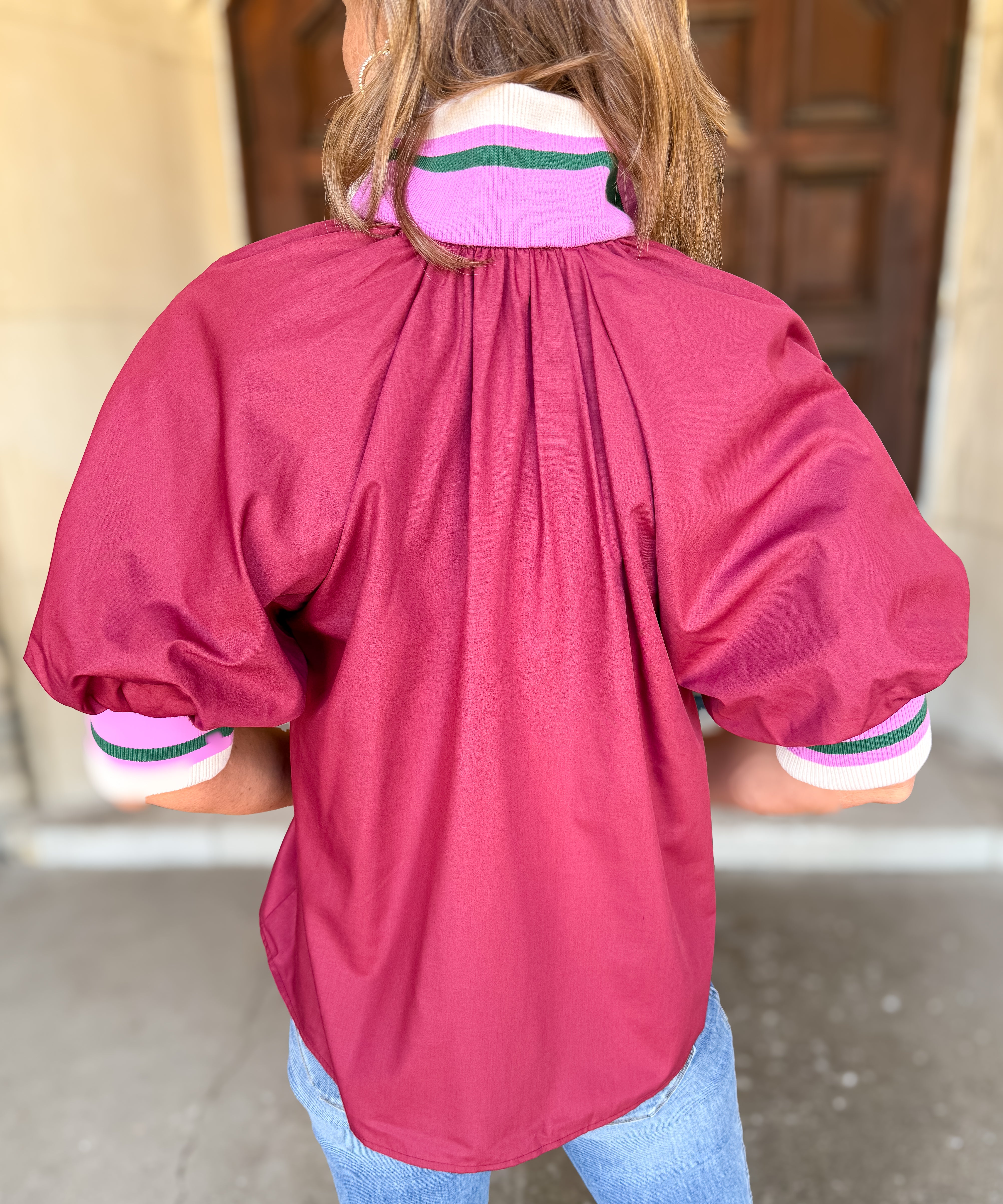 Kleine Zipper Contrast Trim Top FINAL SALE