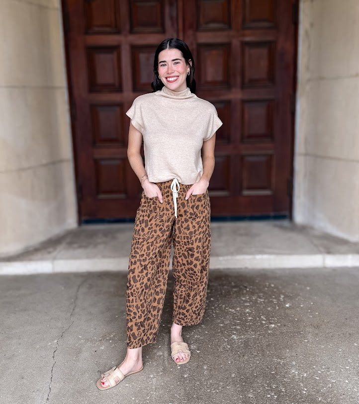 Wallace Leopard Drawstring Pant FINAL SALE