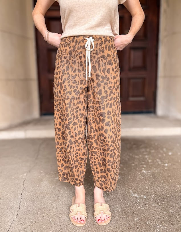 Wallace Leopard Drawstring Pant FINAL SALE