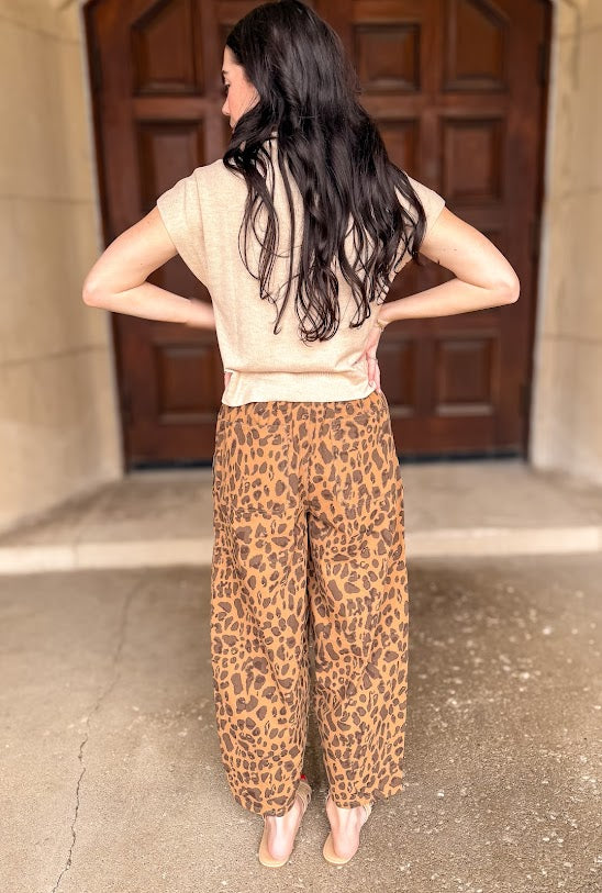 Wallace Leopard Drawstring Pant FINAL SALE