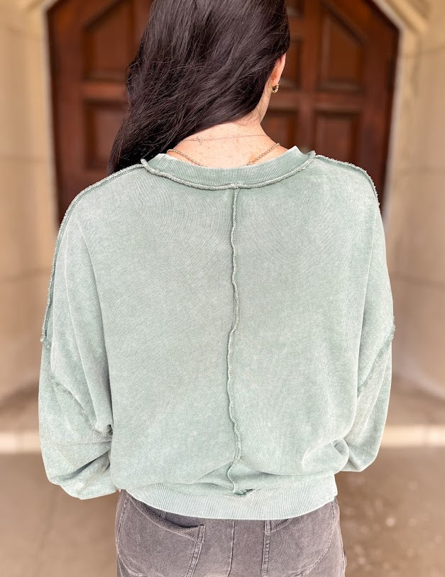 Avril Washed Pocket Sweatshirt