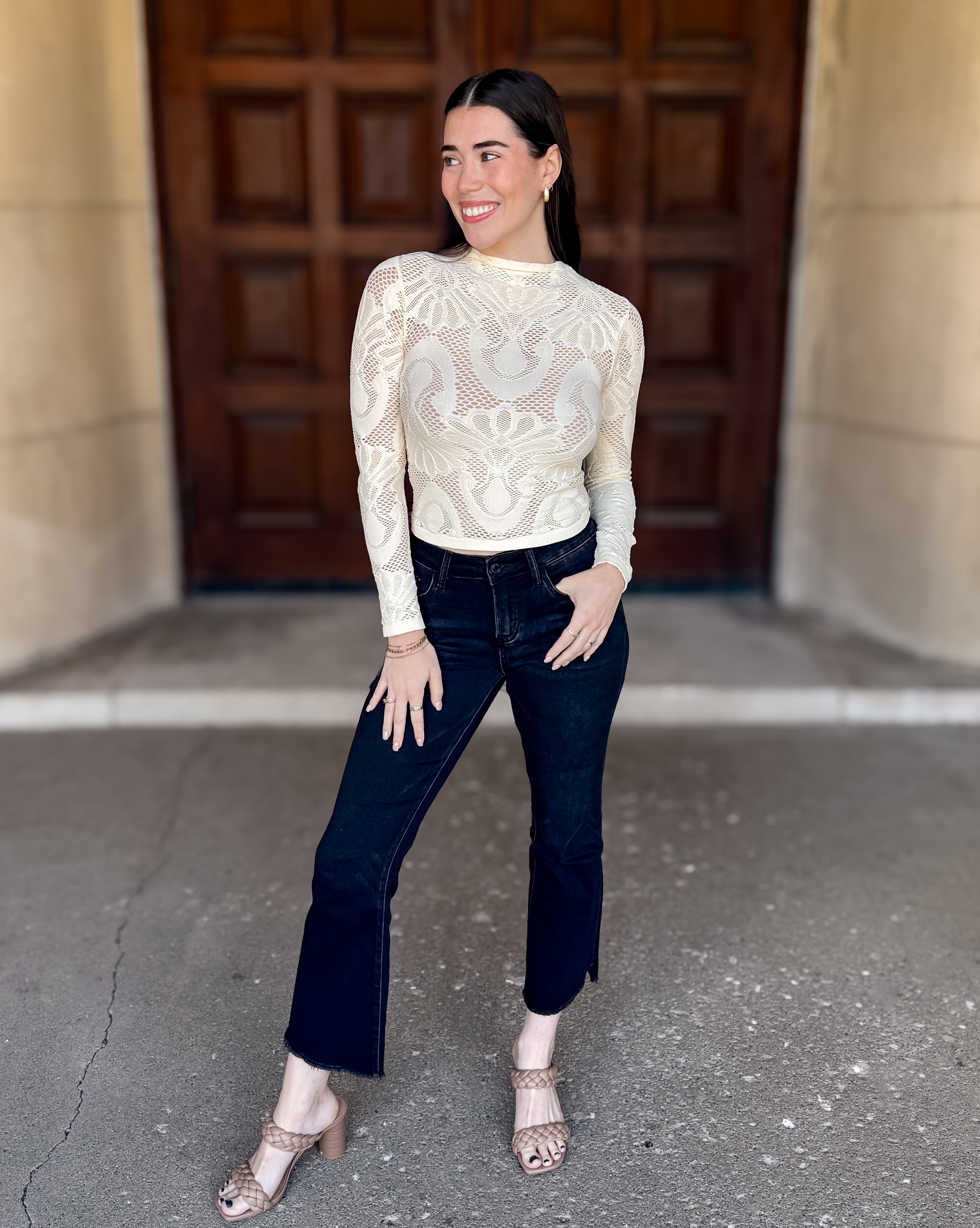 Gia Jacquard Knit Top FINAL SALE