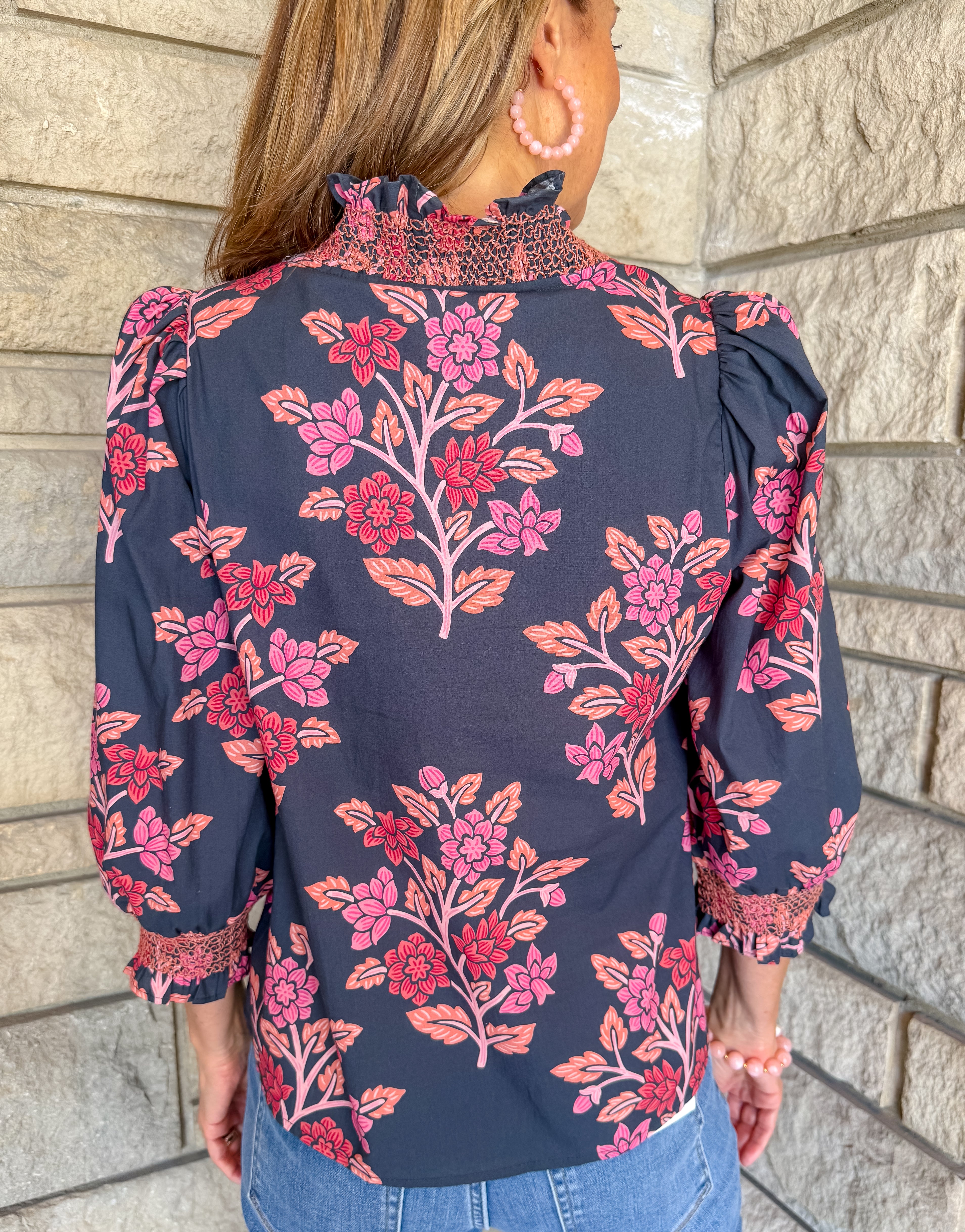 Octavia Floral Smocked Top