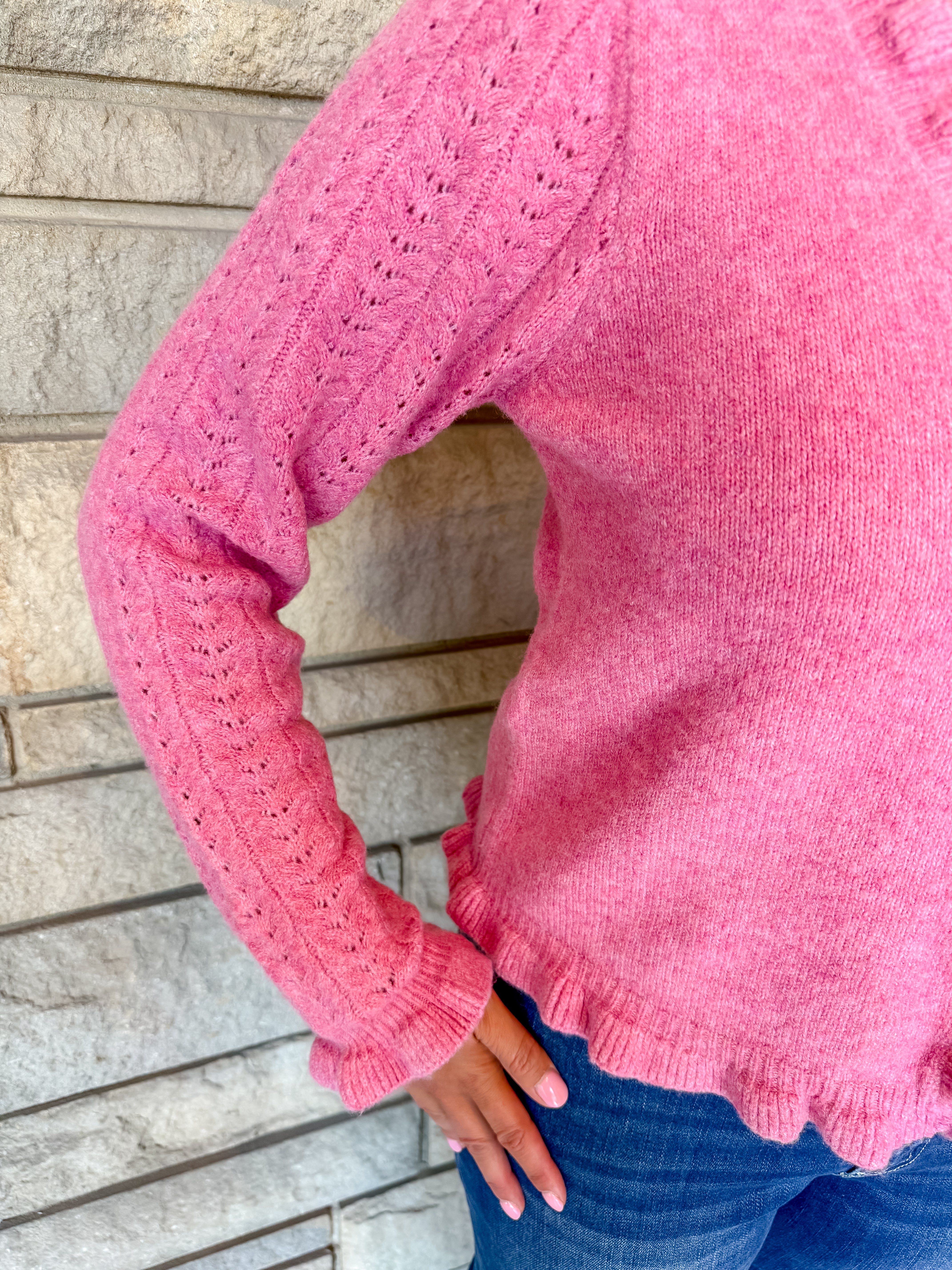 Clementine Ruffle Trim Cardigan