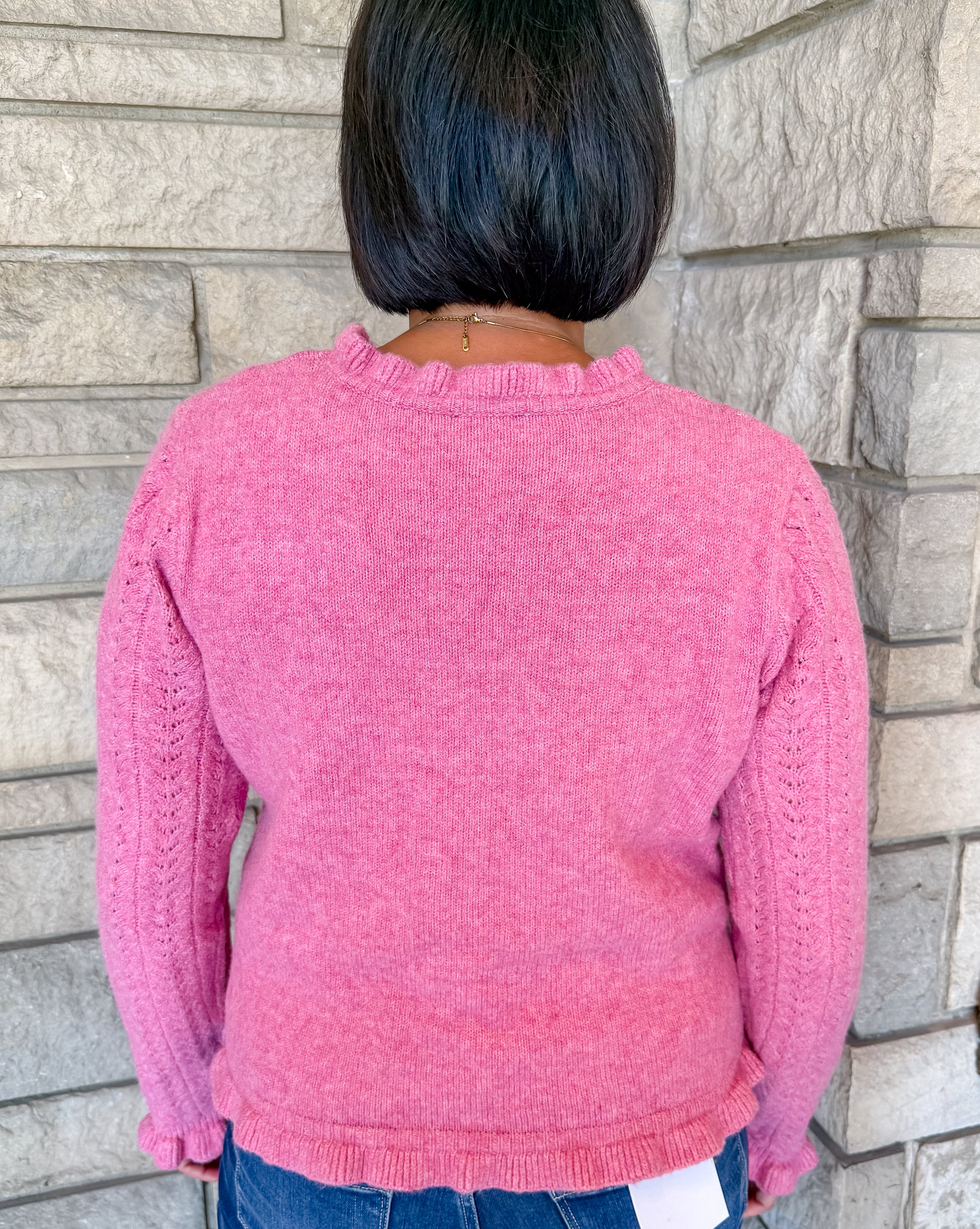 Clementine Ruffle Trim Cardigan