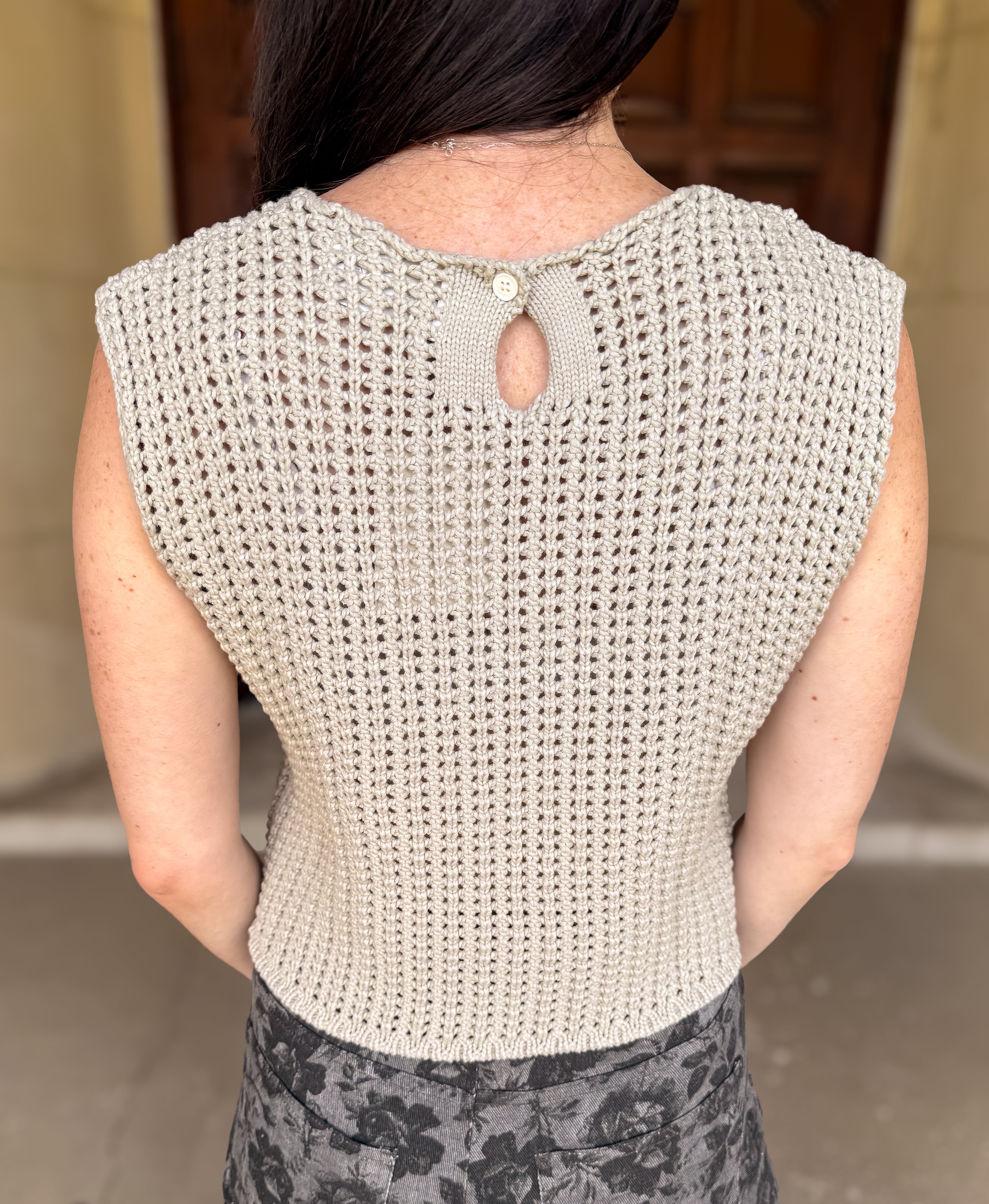 Makayla Open Knit Sleeveless Sweater FINAL SALE