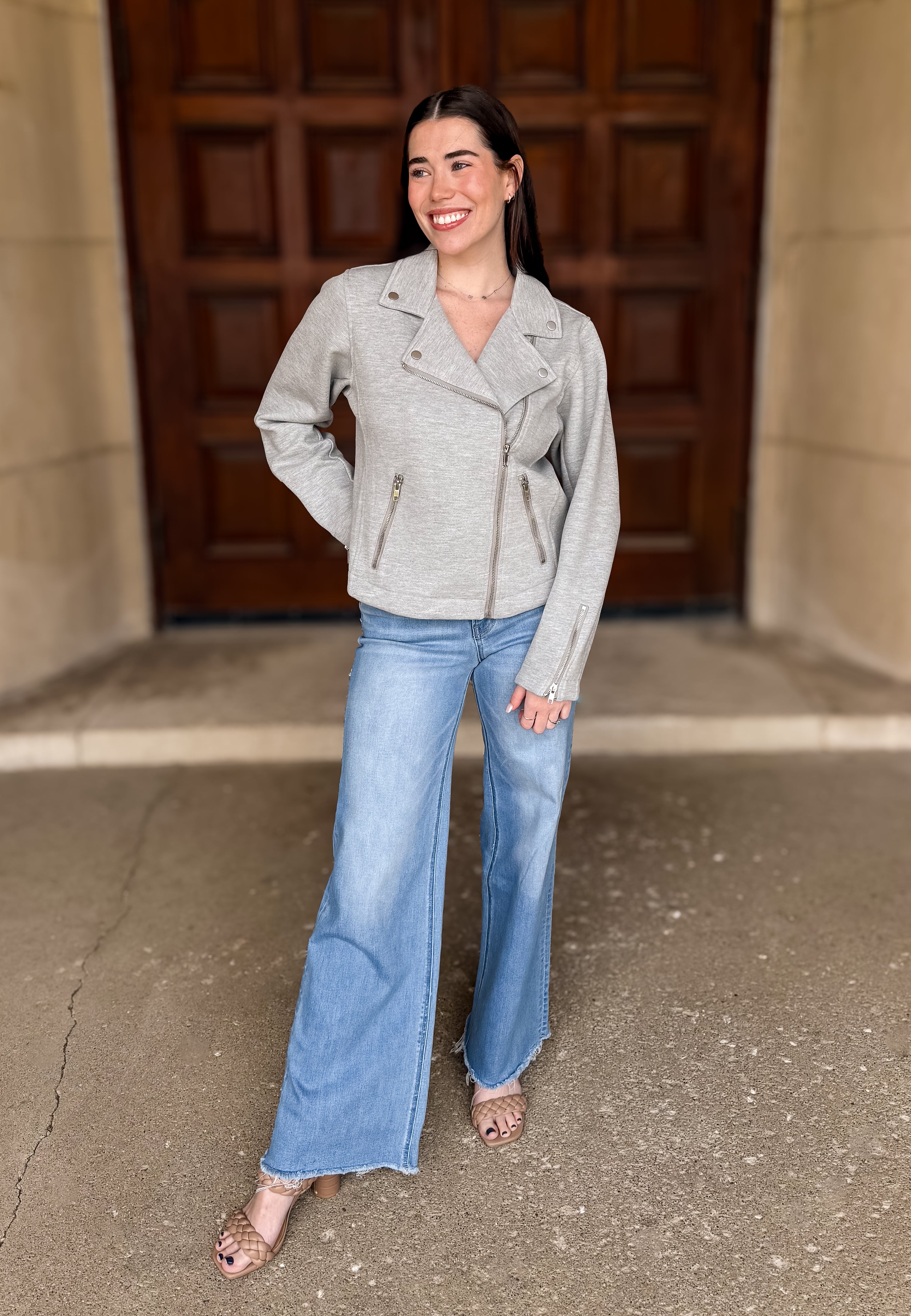 Adriana Knit Moto Jacket FINAL SALE