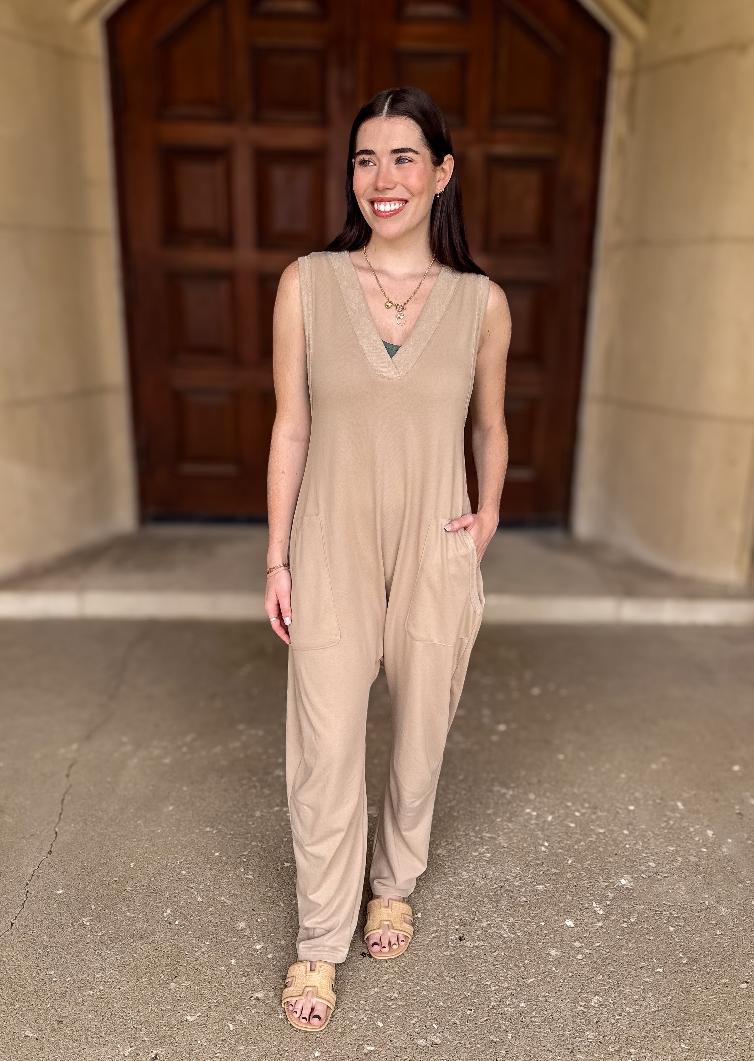 Berkley V-Neck Slouchy Jumpsuit FINAL SALE
