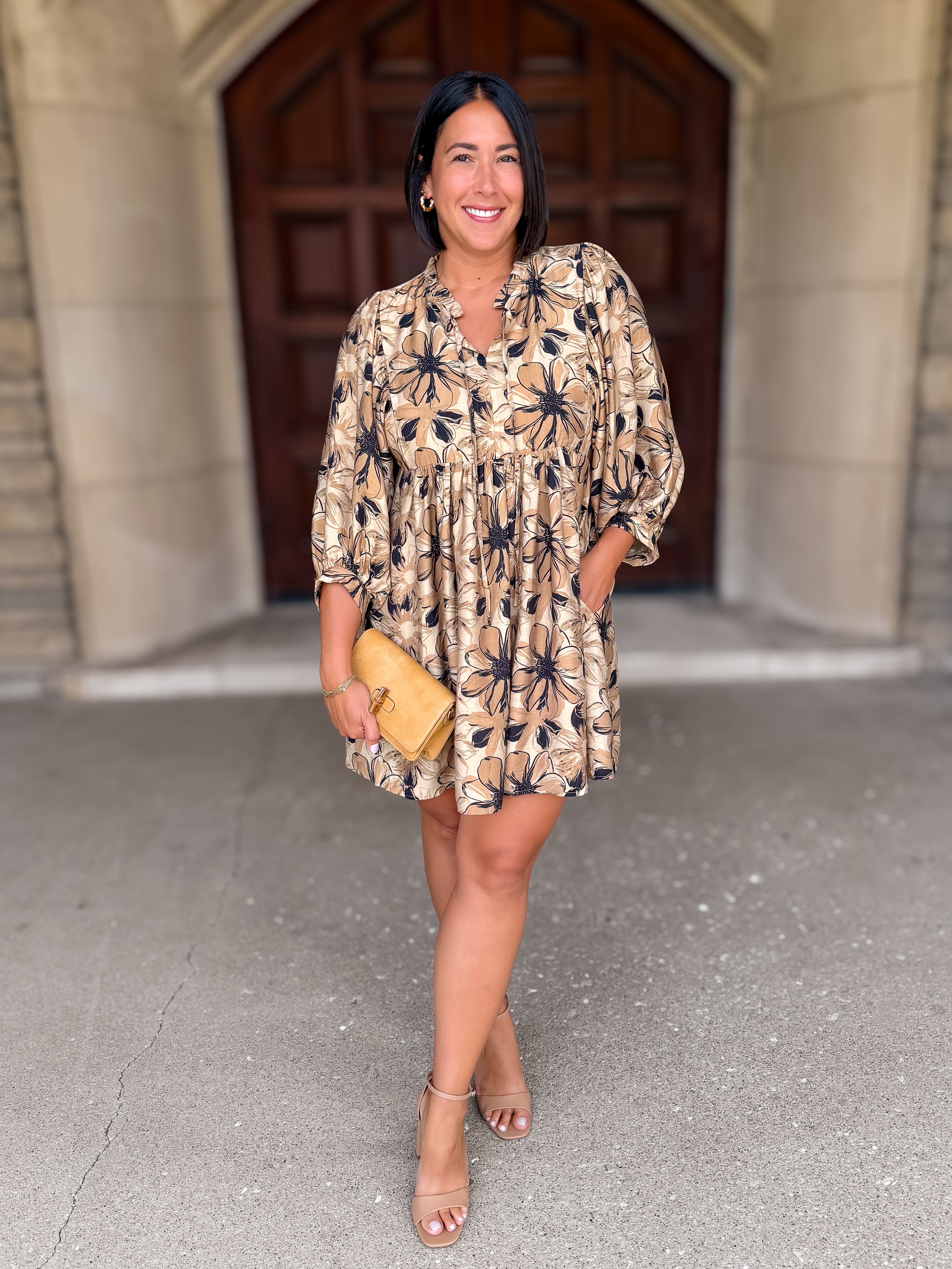 Aimee Floral Peasant Dress FINAL SALE