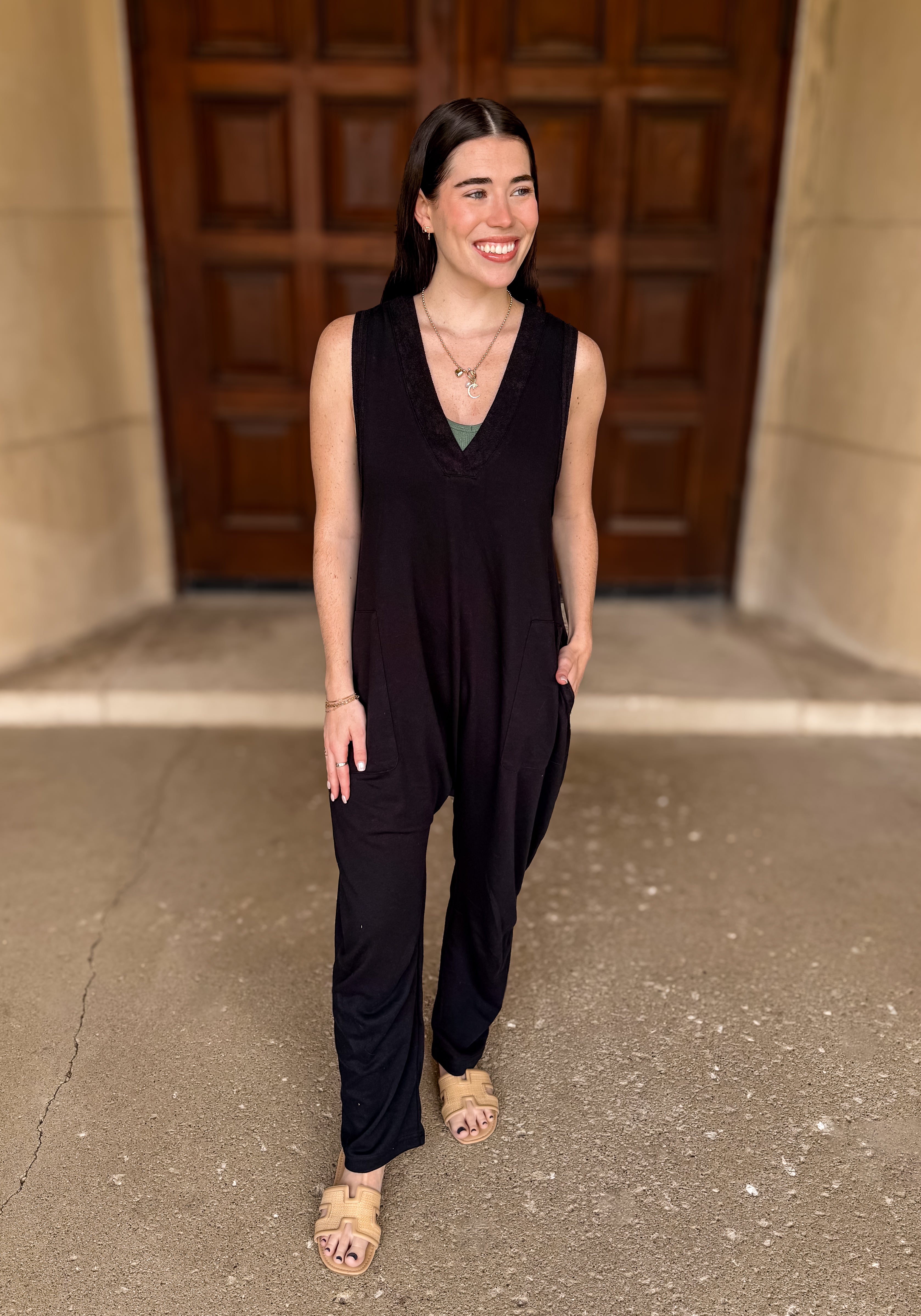 Berkley V-Neck Slouchy Jumpsuit FINAL SALE