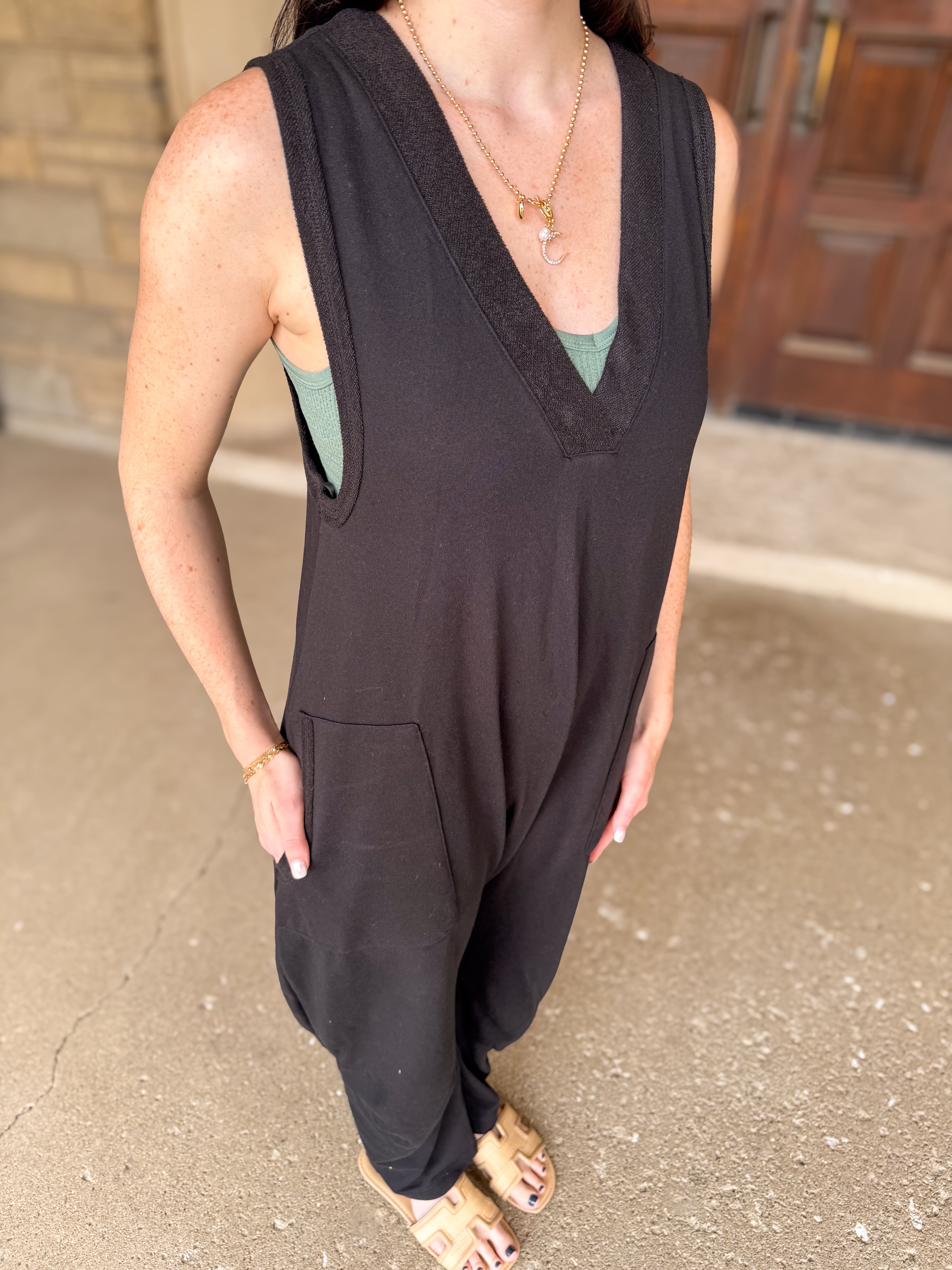 Berkley V-Neck Slouchy Jumpsuit FINAL SALE