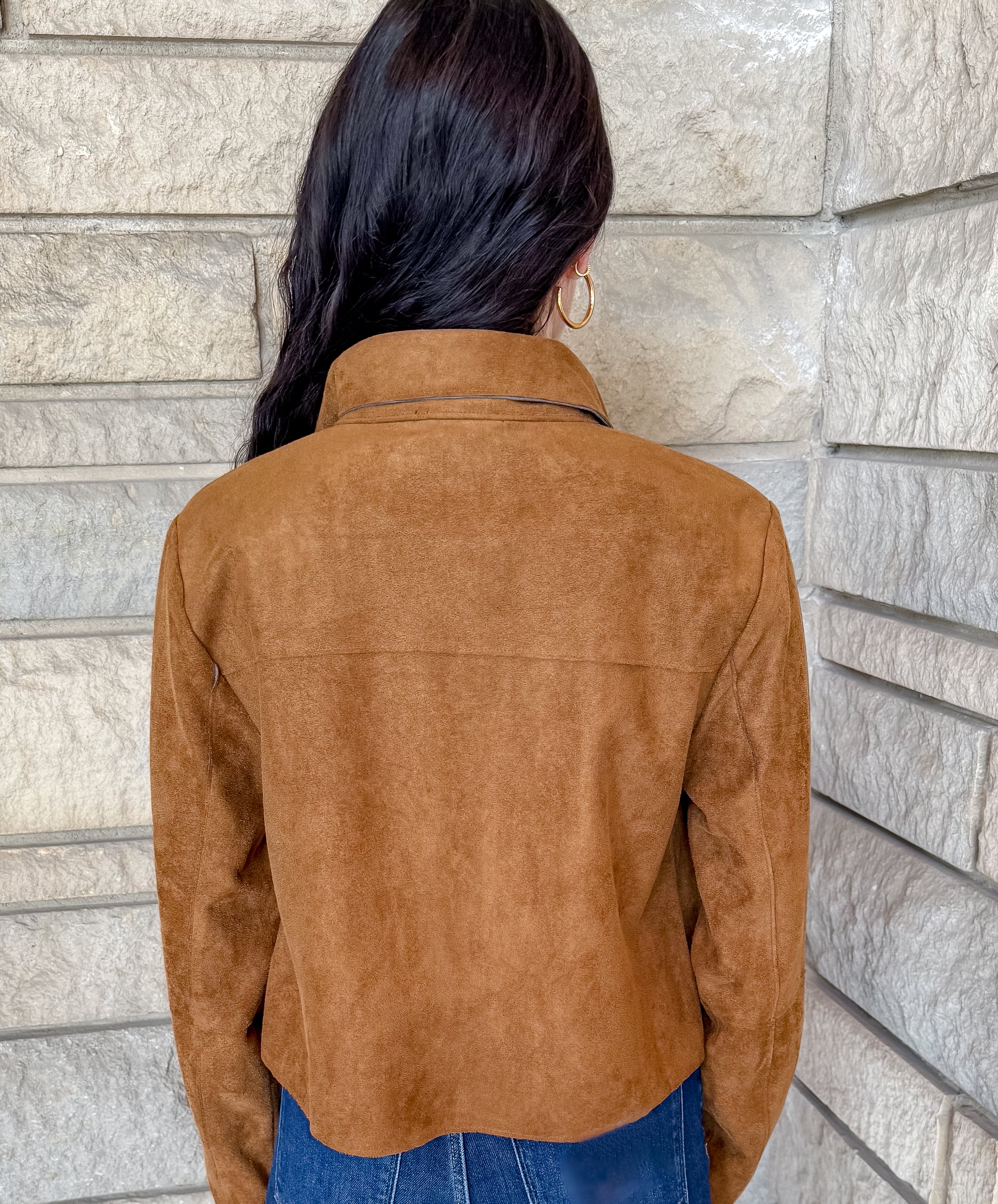Percy Tie Neck Suede Jacket