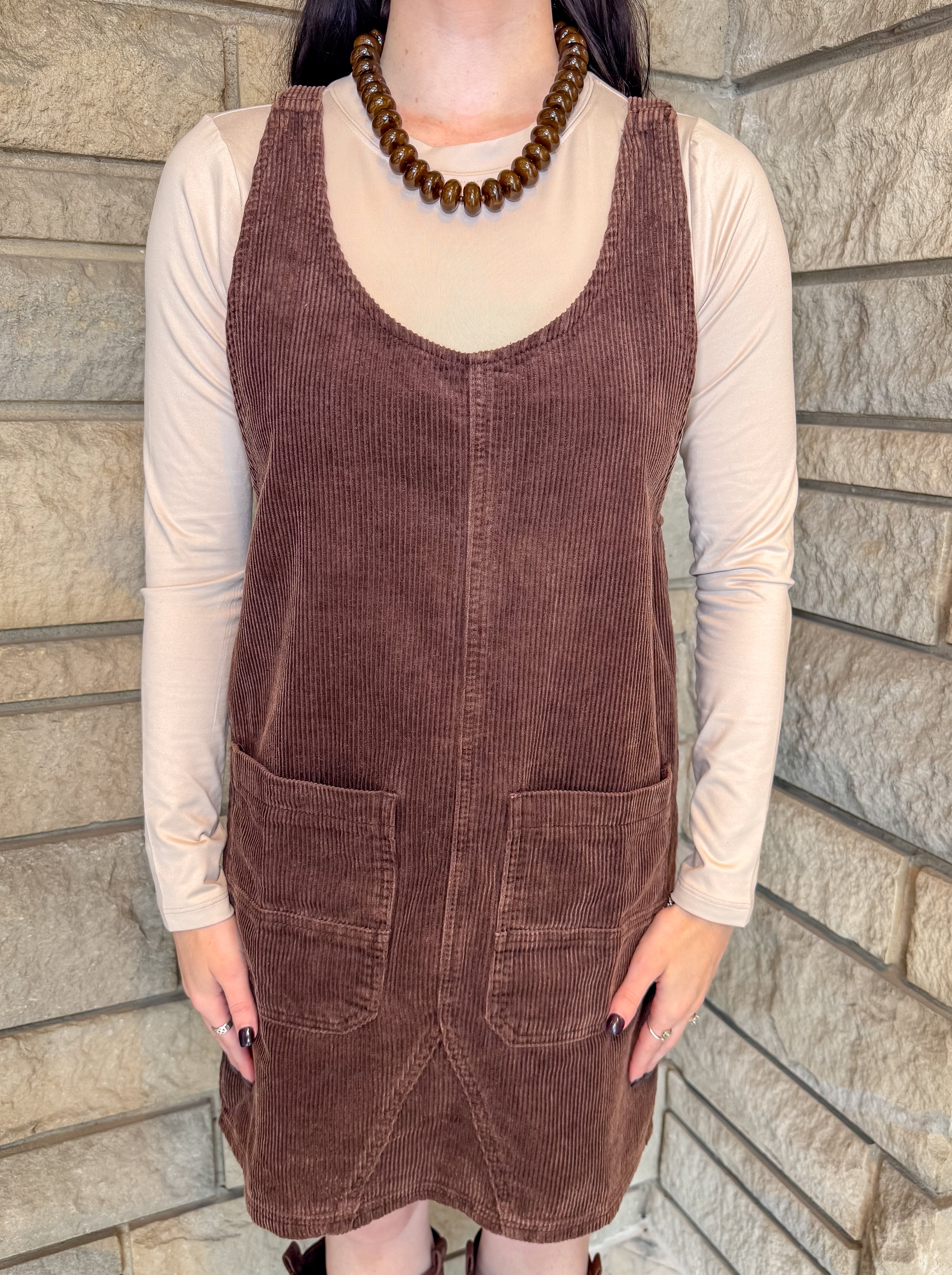 Maribeth Corduroy Overall Dress