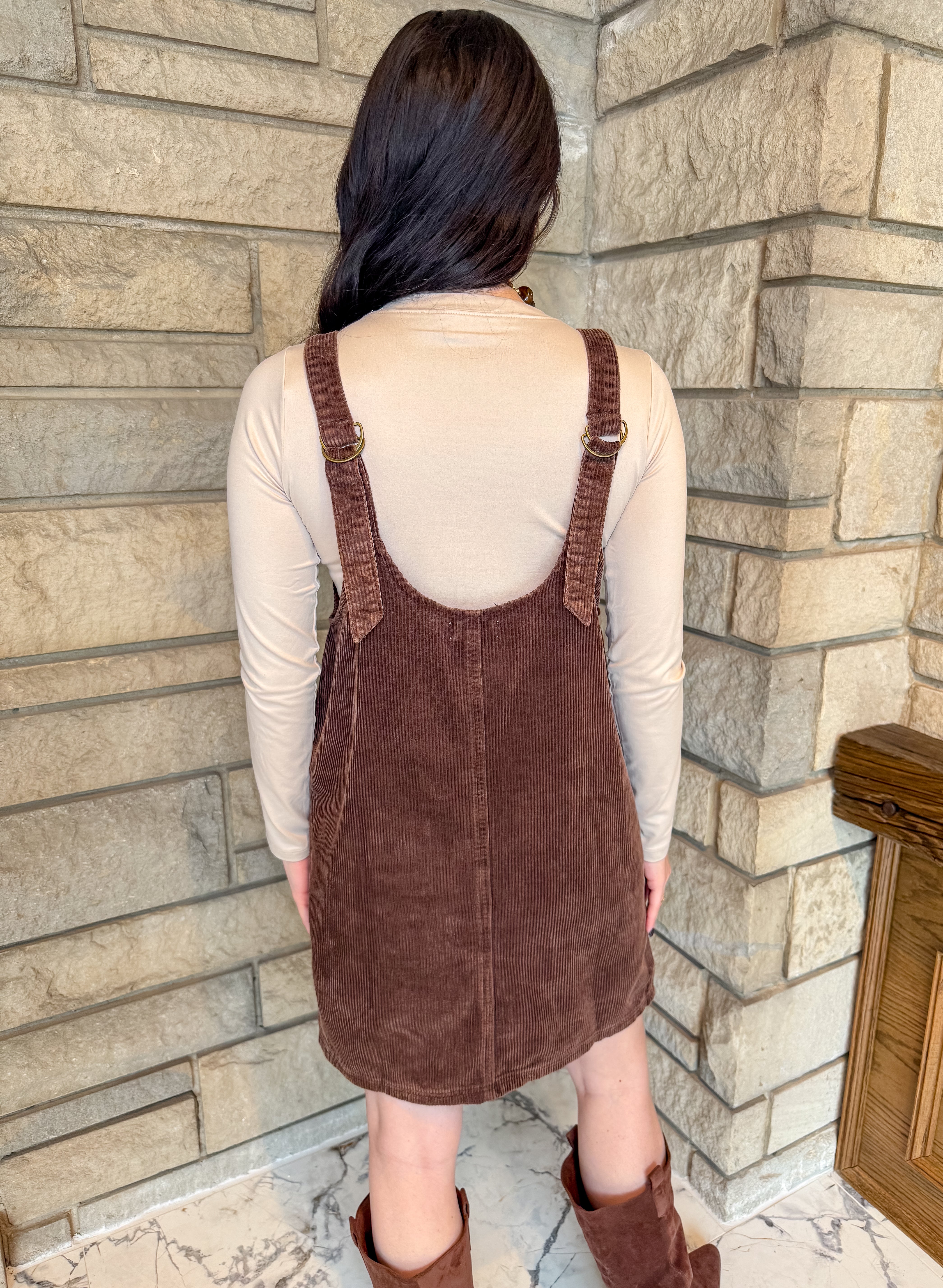 Maribeth Corduroy Overall Dress