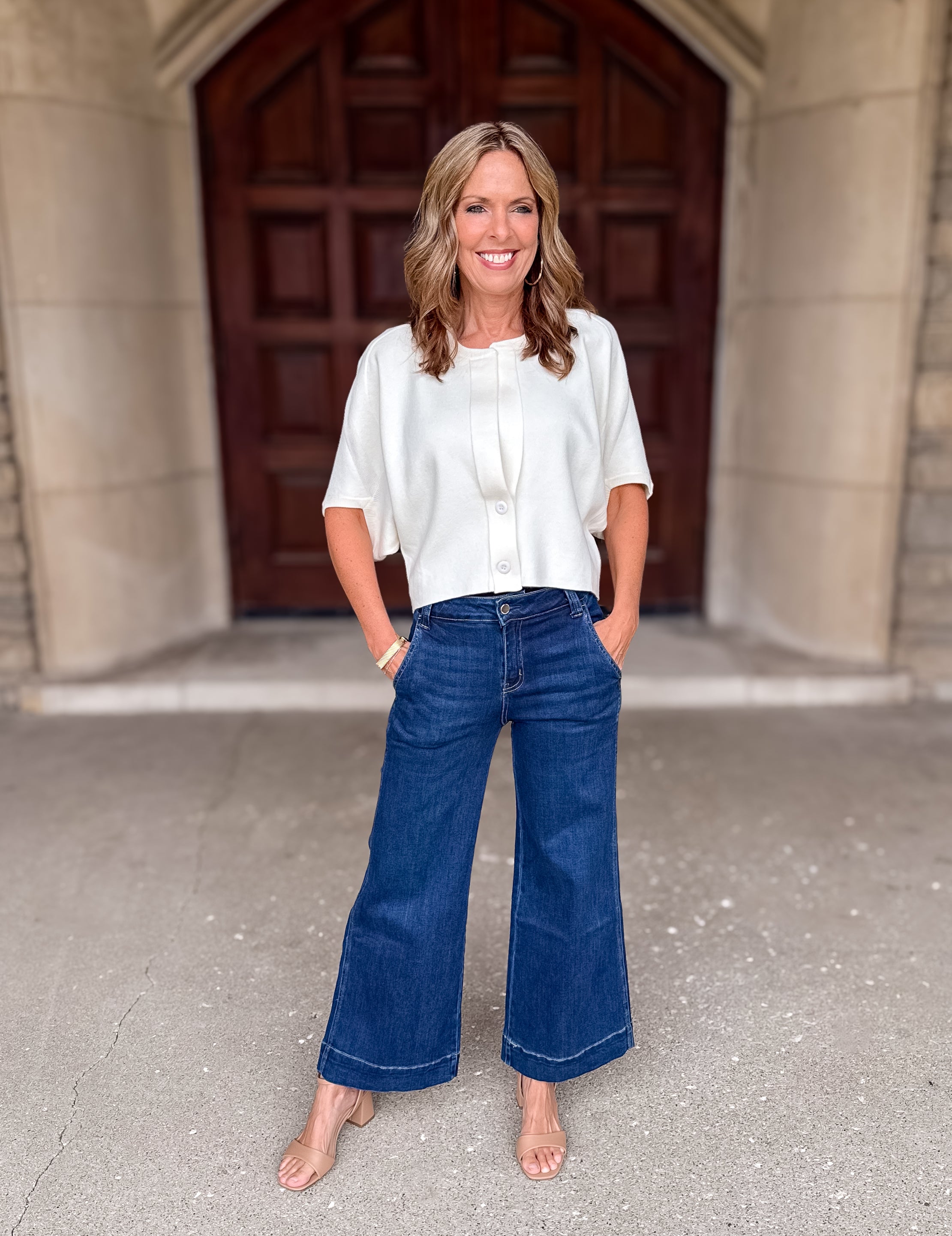 Lea Dolman Short Sleeve Cardigan