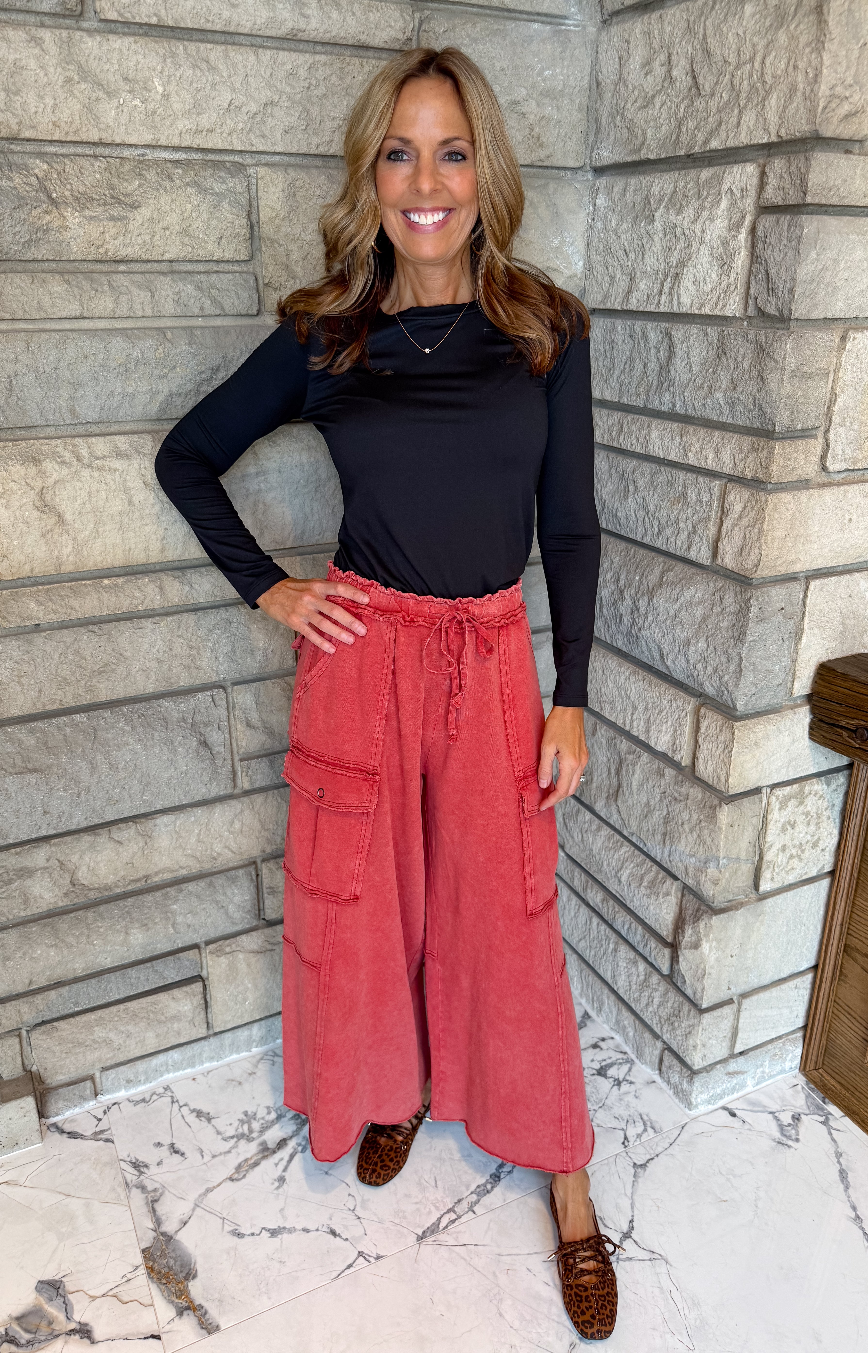 Dalary Washed Wide Cargo Pants