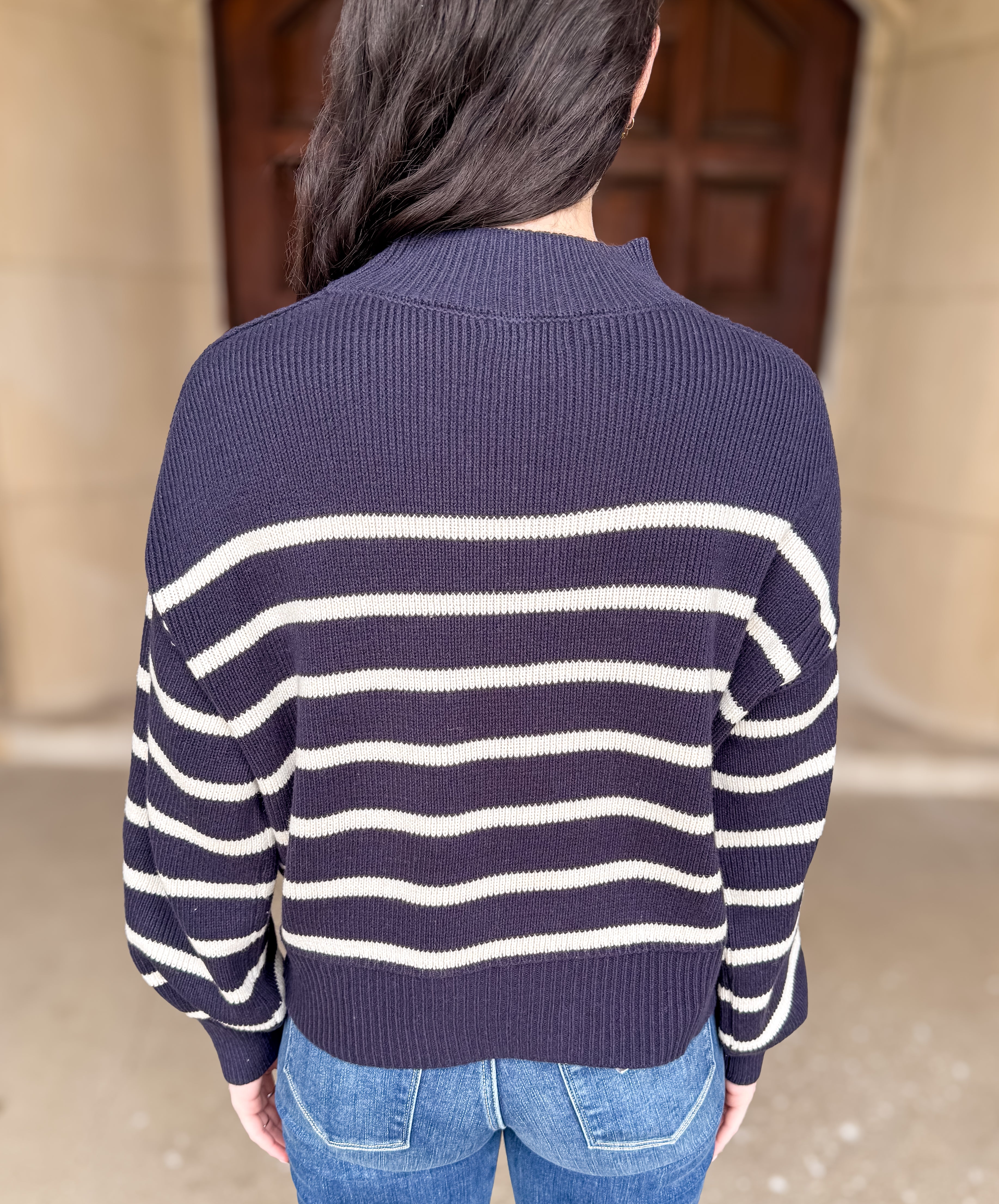 Celine Striped Cropped Sweater