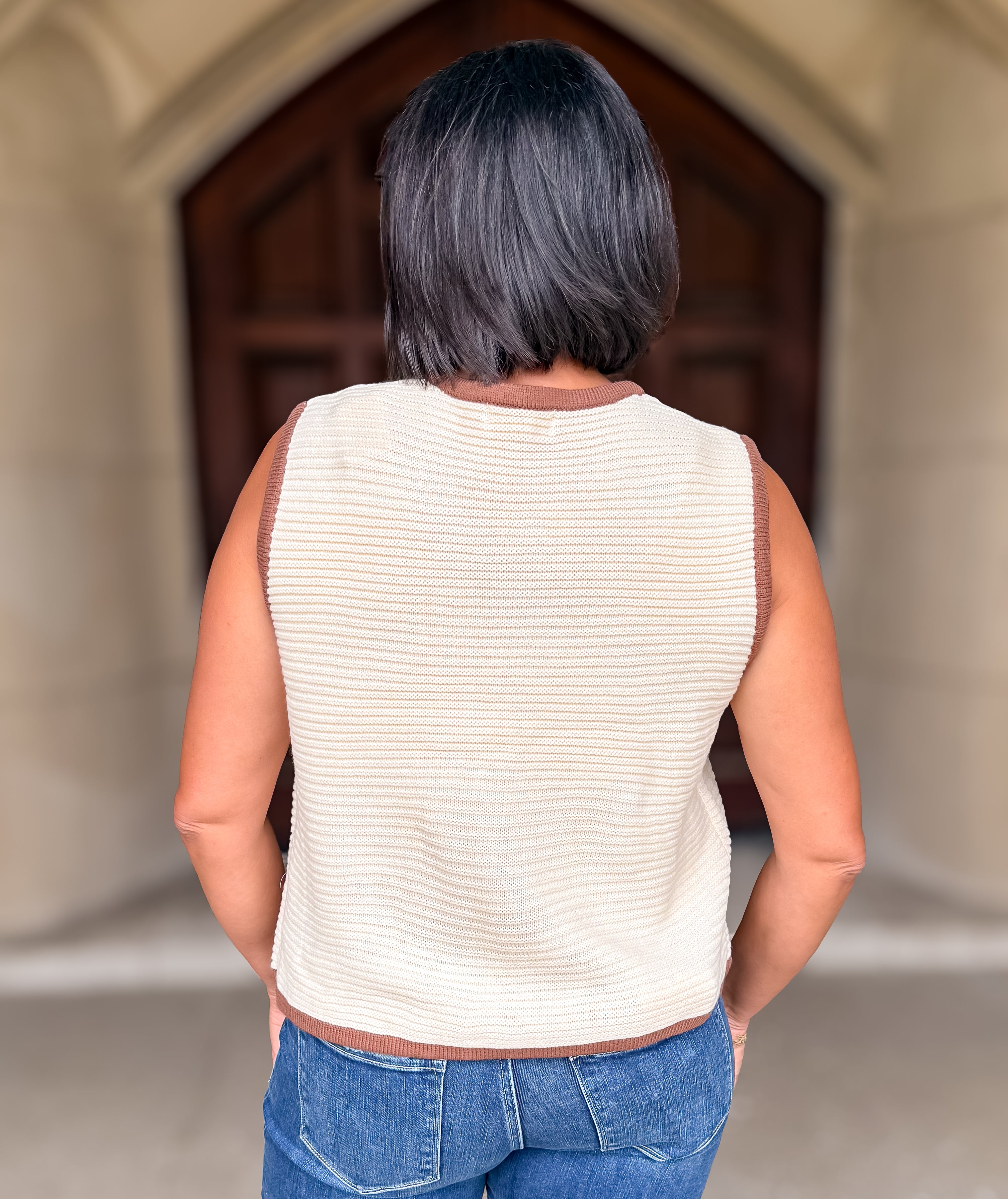 Aliana Double Tie Sweater Vest