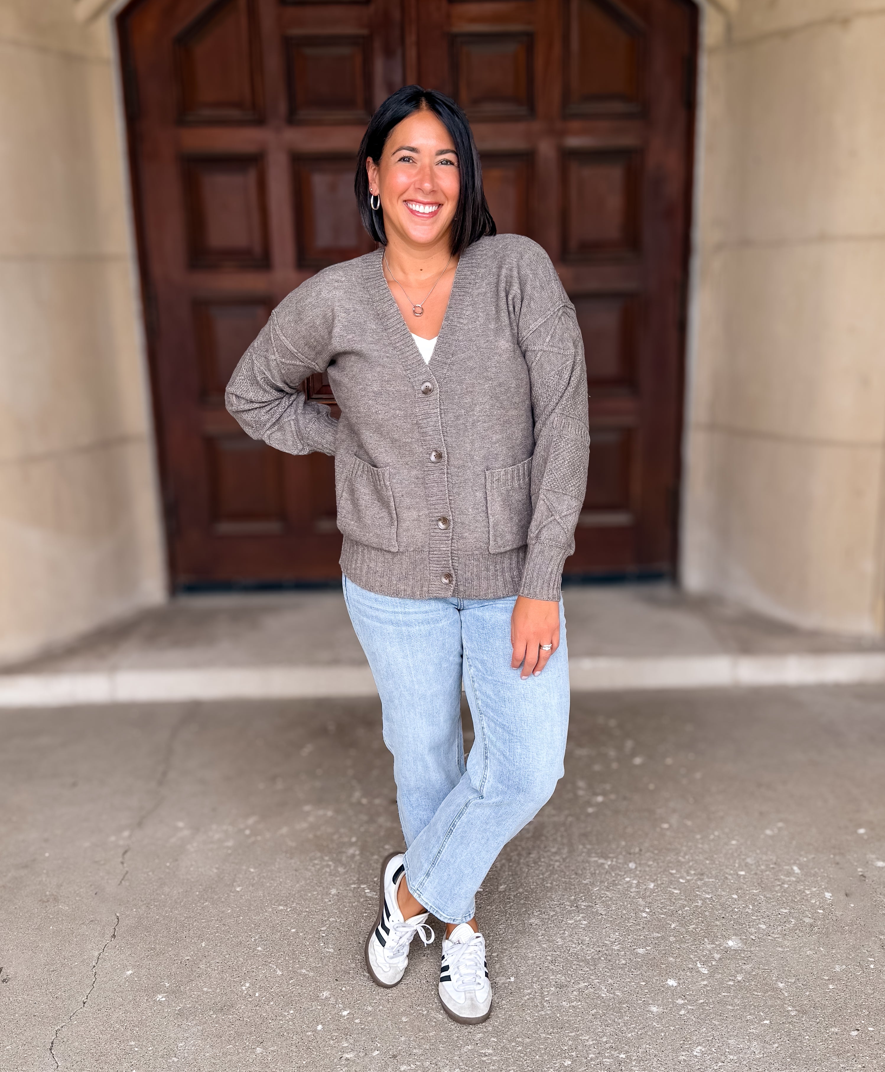 Jolene Textured Sleeve Cardigan