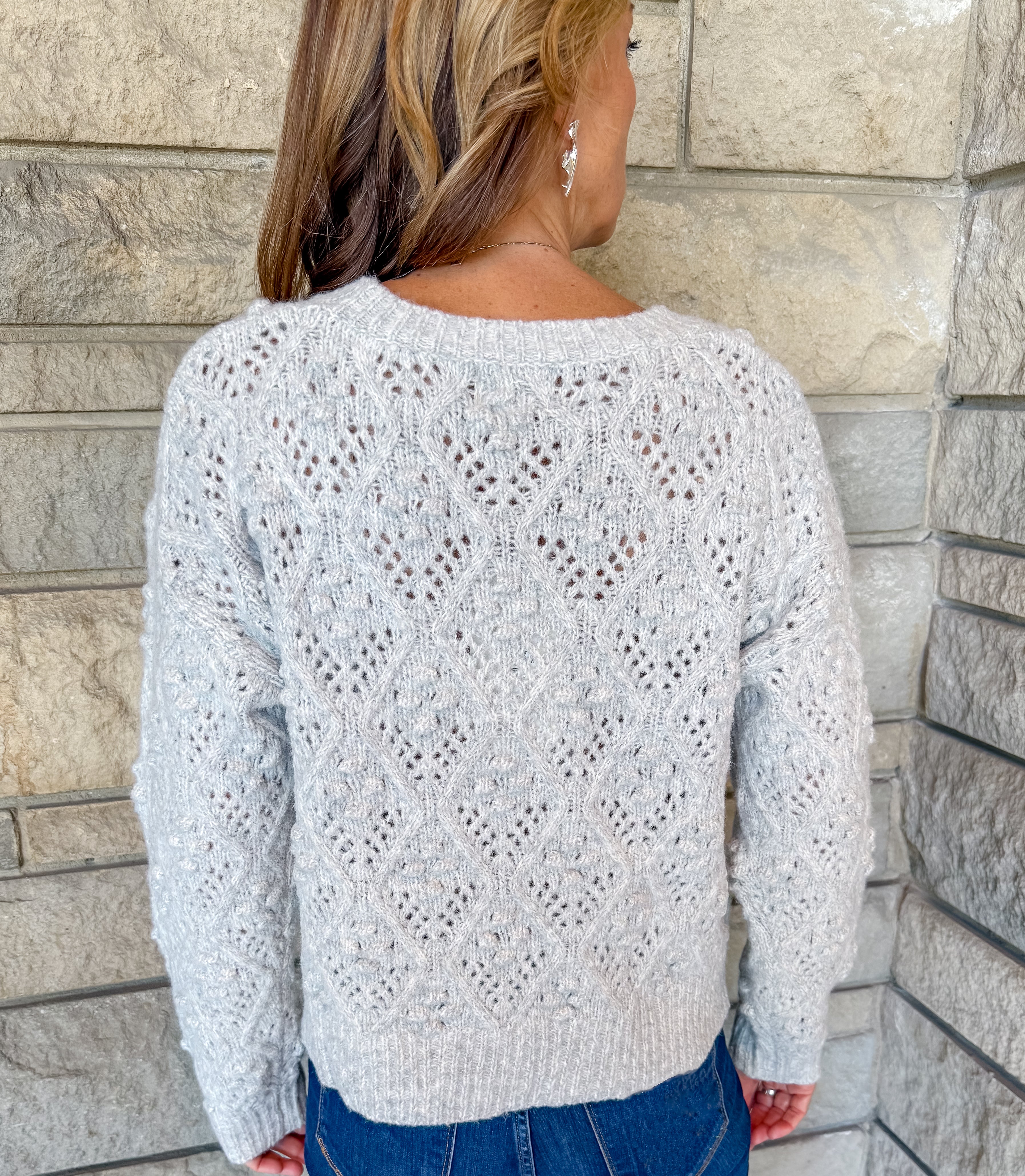 Noelle Textured Pointelle Sweater