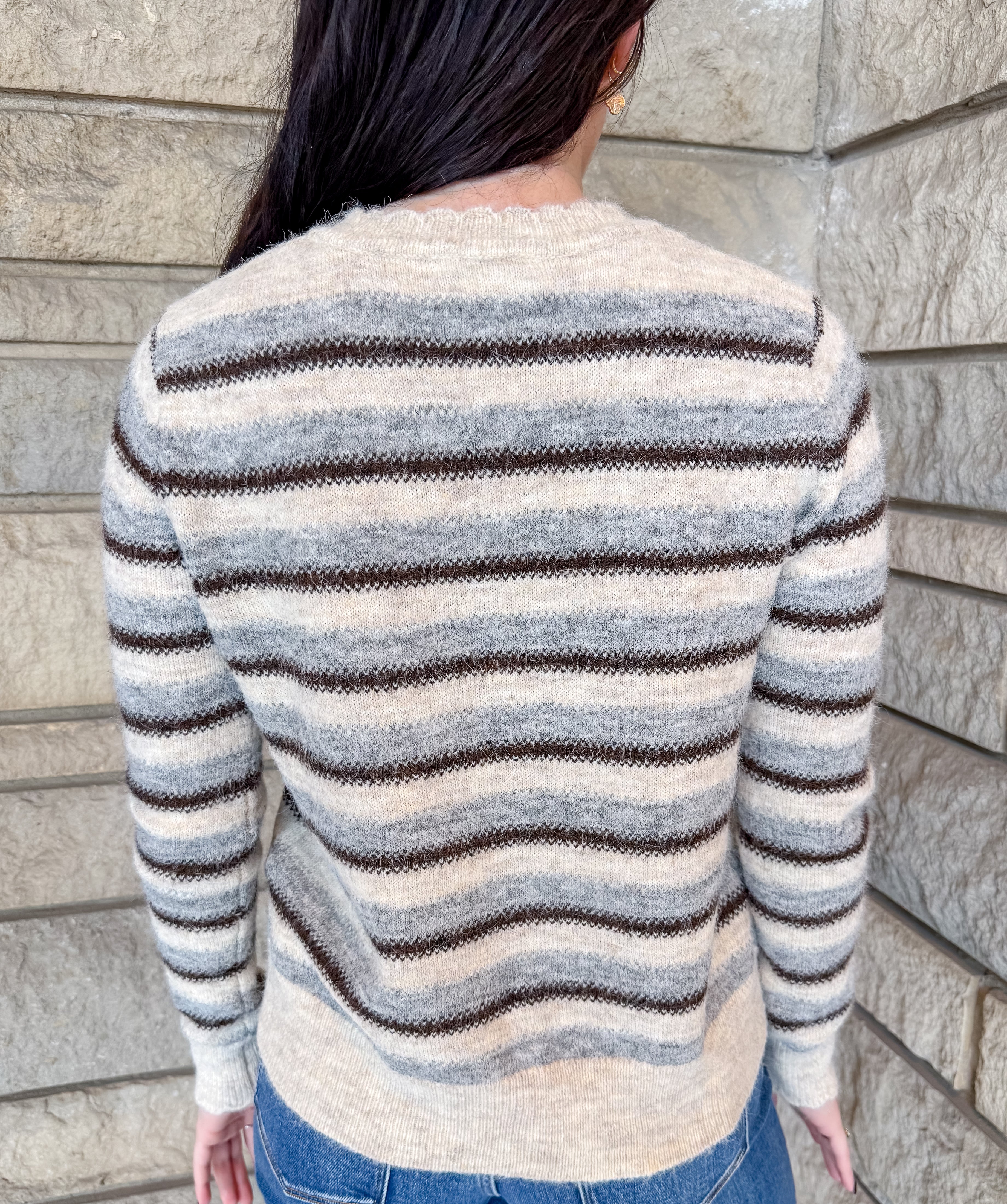 Fern Multi Color Striped Cardi