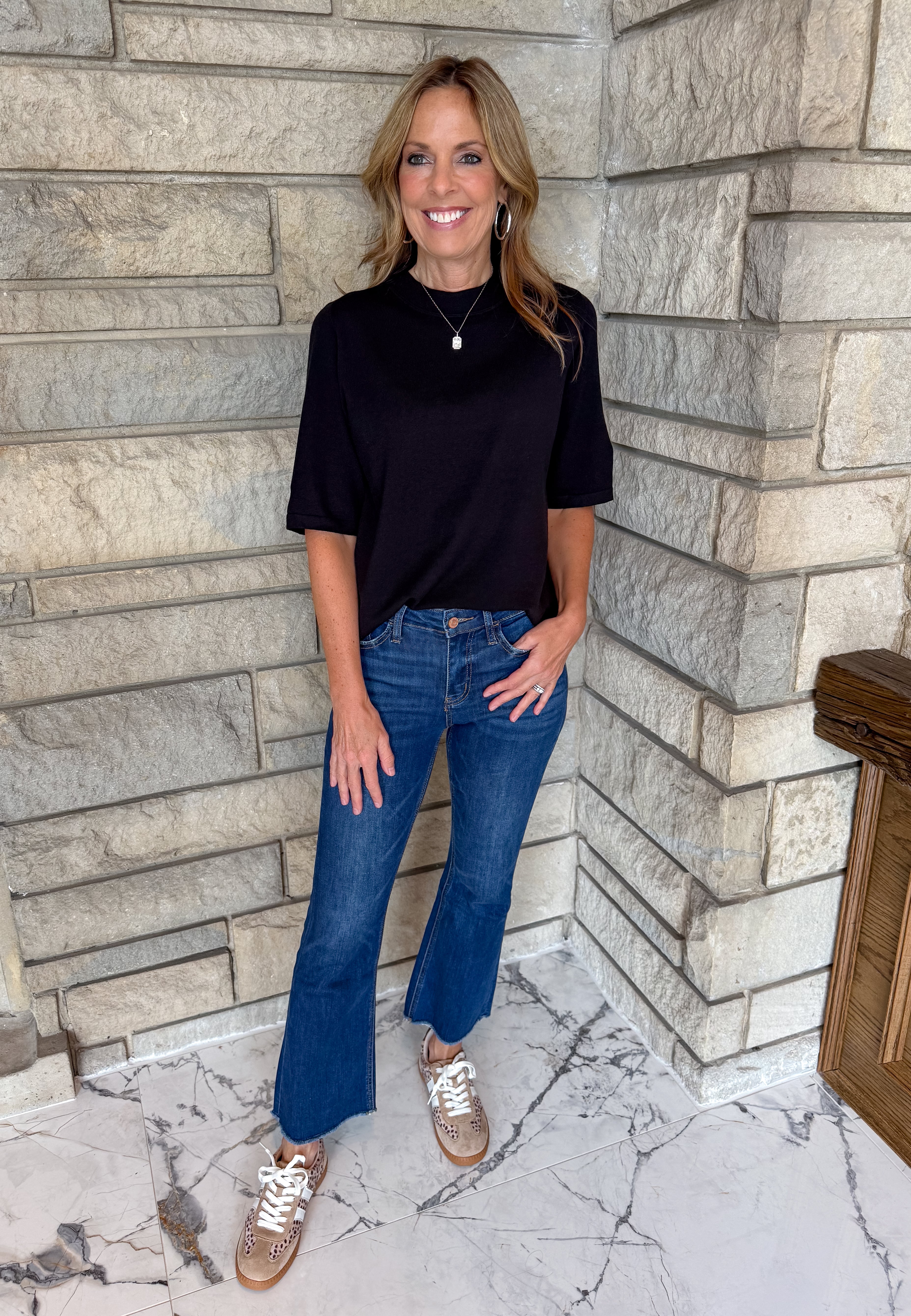 Delaney Classic Crew Neck Top